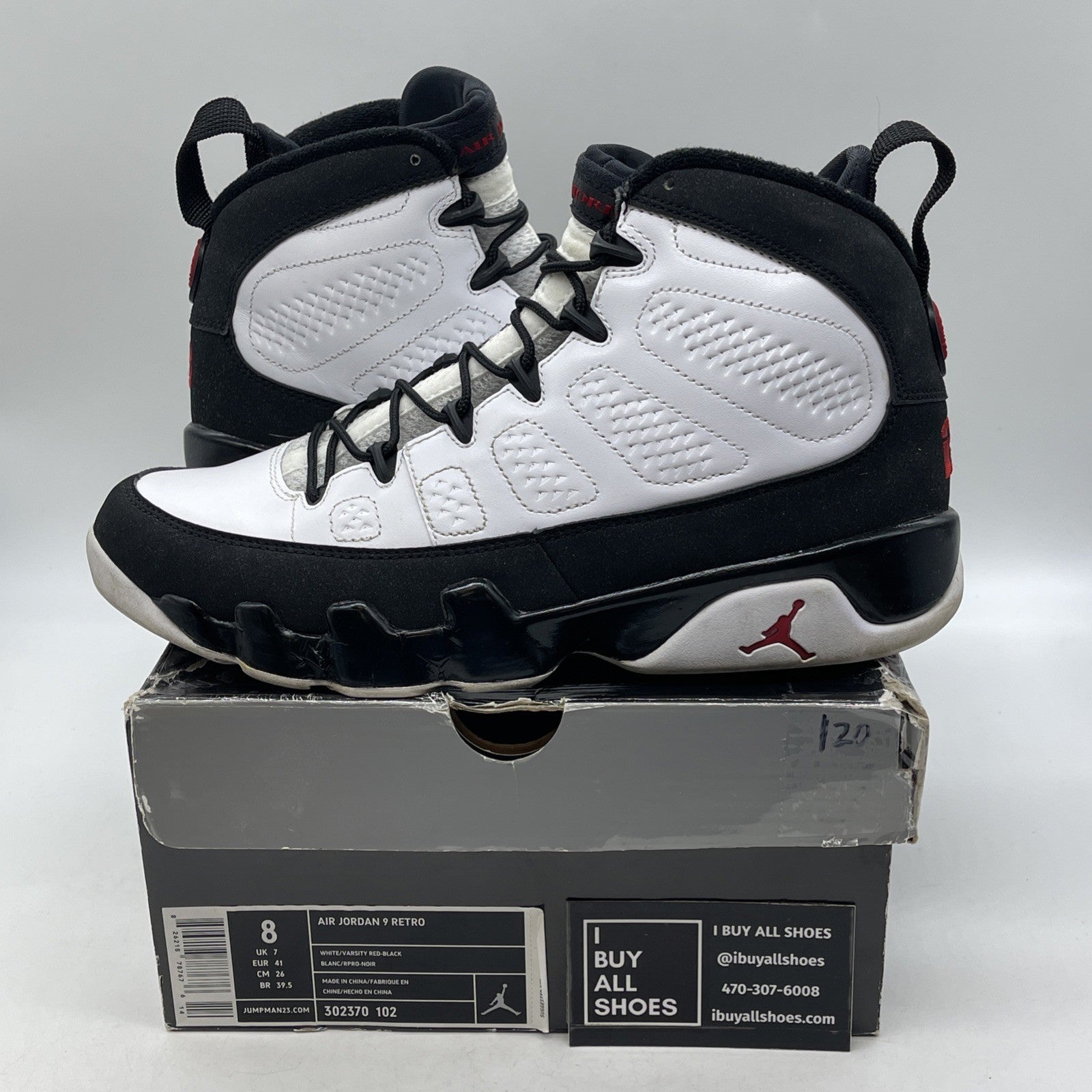 Size 8 - Air Jordan 9 Retro 2010 Release (302370-102)