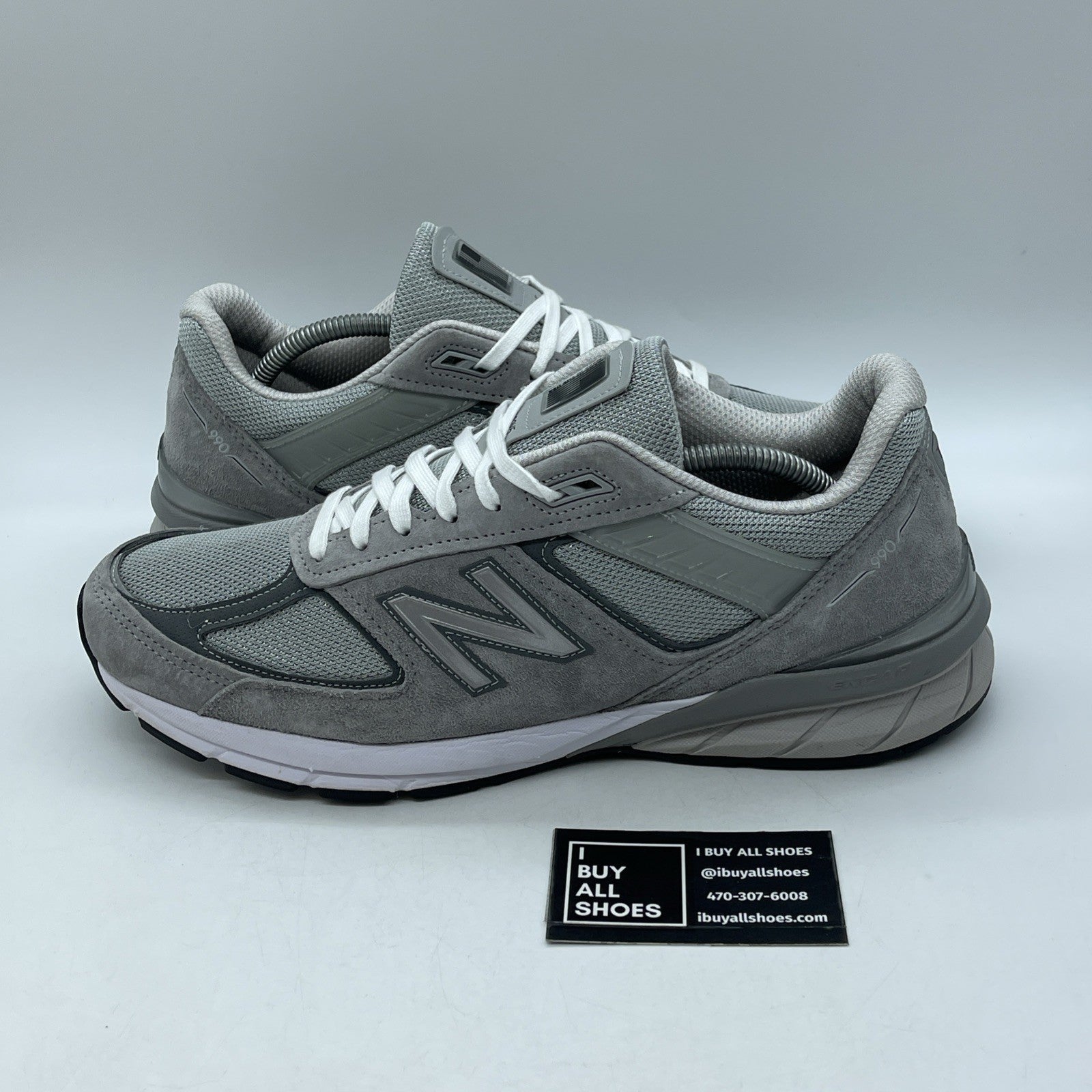 Size 12 - New Balance 990v5 Made in USA Low Castlerock Grey Suede (M990GL5)