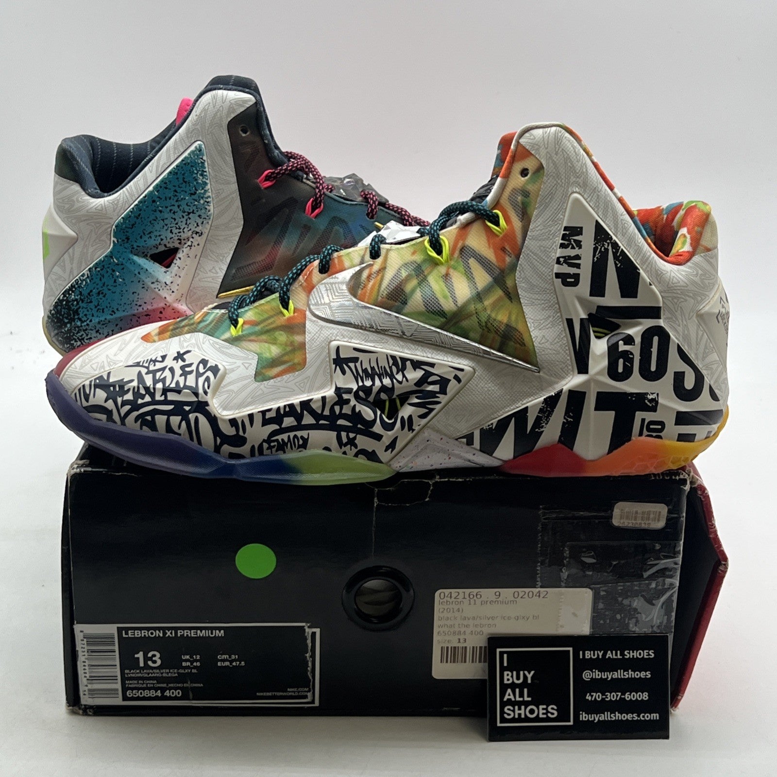 Size 13 - Nike LeBron 11 Premium What The LeBron (650884-400)