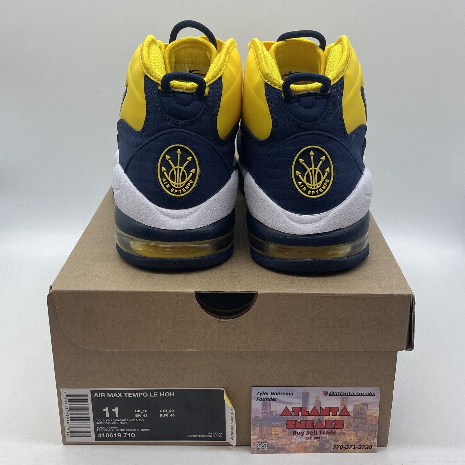 Size 11 - Nike Air Max Tempo Le Hoh Michigan White Yellow Suede (410619-710)