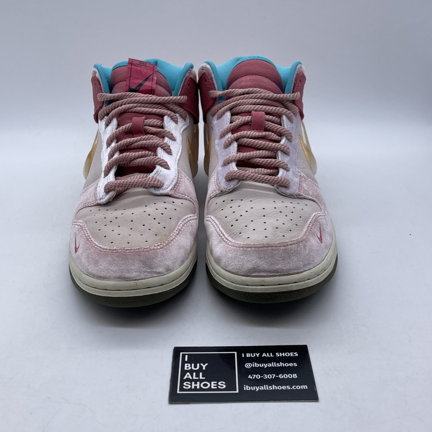 Size 9.5 - Nike Social Status x Dunk Mid Strawberry Milk Suede (DJ1173-600)