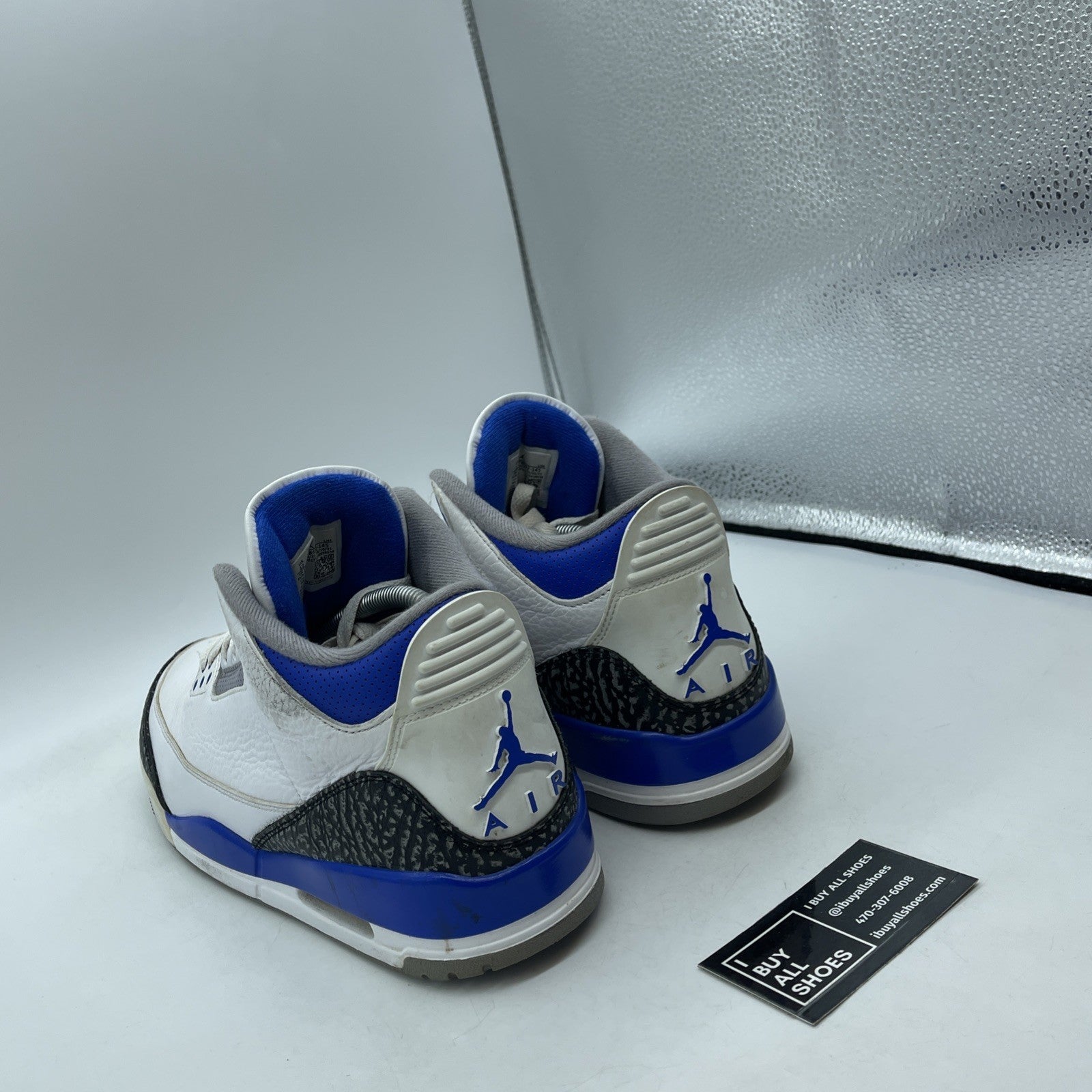 Size 12 - Jordan 3 Retro Mid Racer Blue Grey White Suede Leather (CT8532-145)