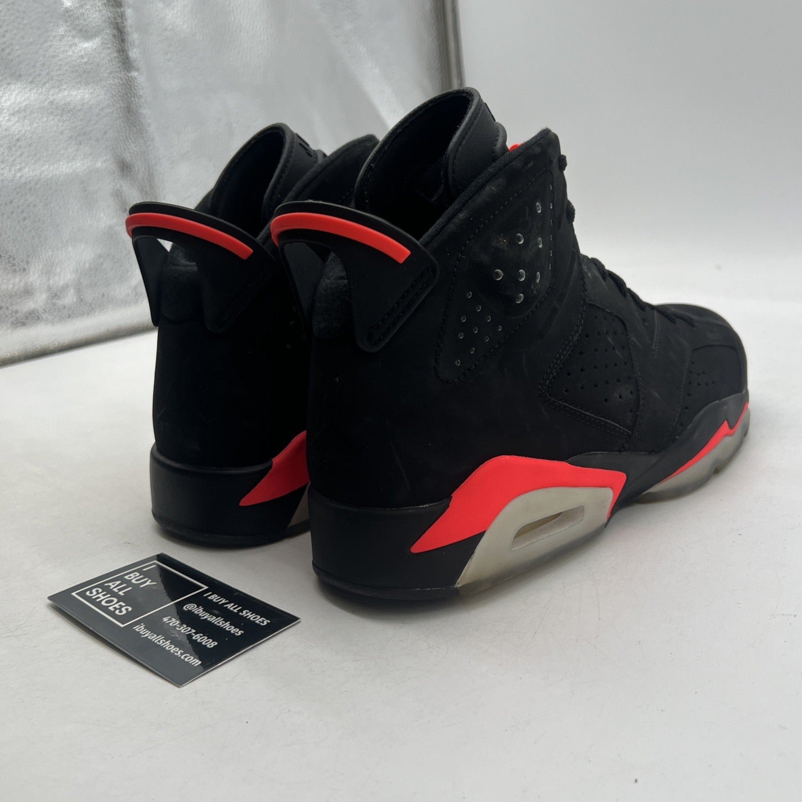 Size 9 - Air Jordan 6 Retro Infrared Black 2014 (384664-023)