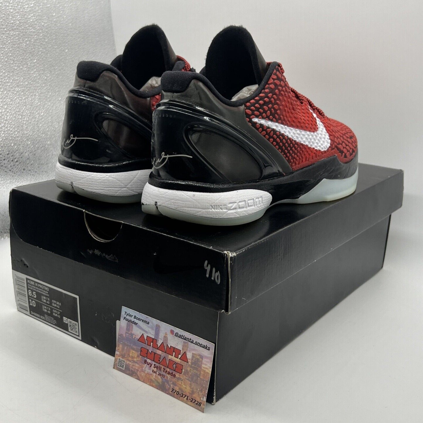 Size 8.5 - Nike Zoom Kobe 6 Protro All-Star Black Red White (DH9888-600)