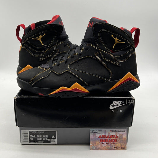 Size 10.5 - Jordan 7 Retro Citrus Black Yellow Red Suede (CU9307-081)