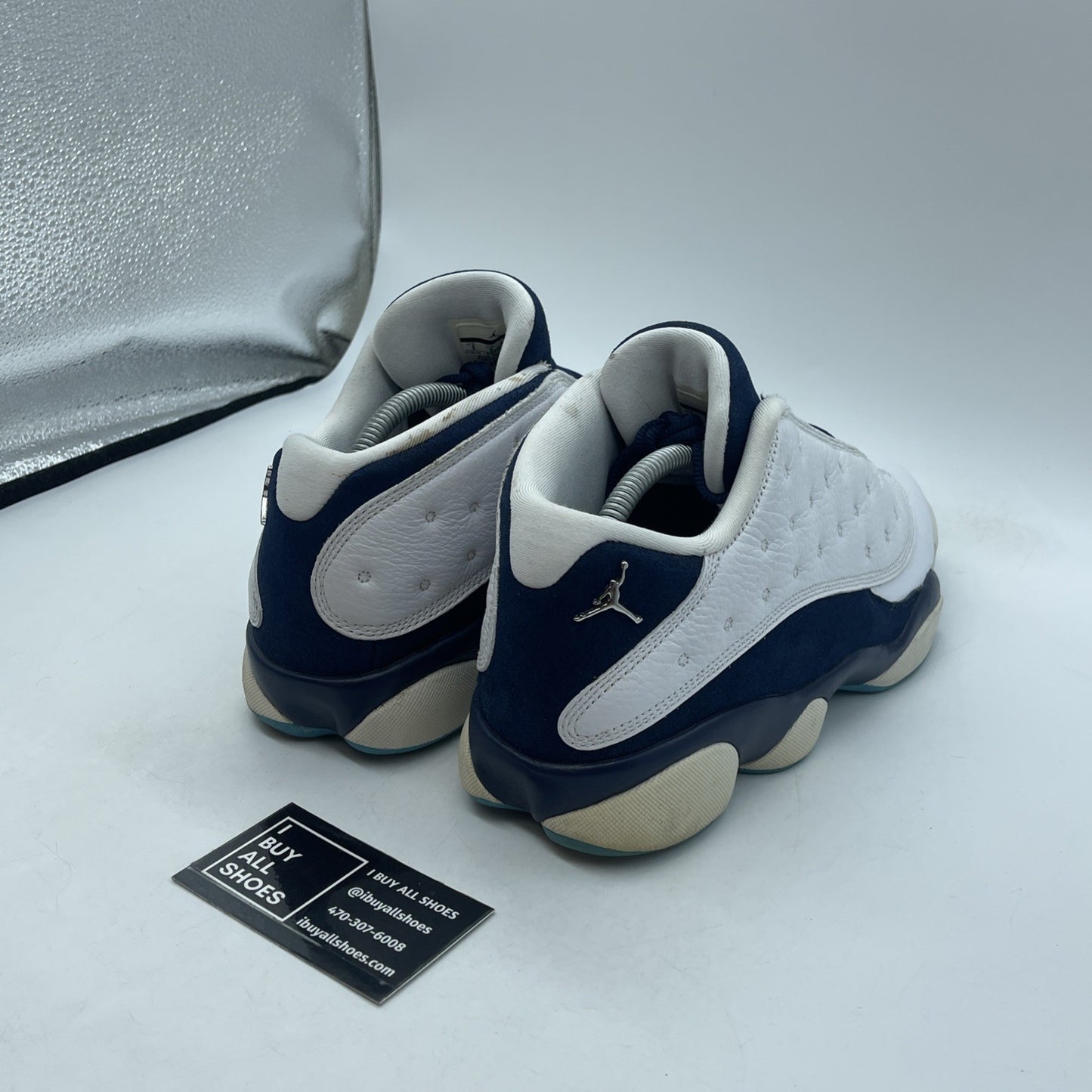 Size 9 - Air Jordan 13 Low Hornets Blue White Suede Leather (310810-107)