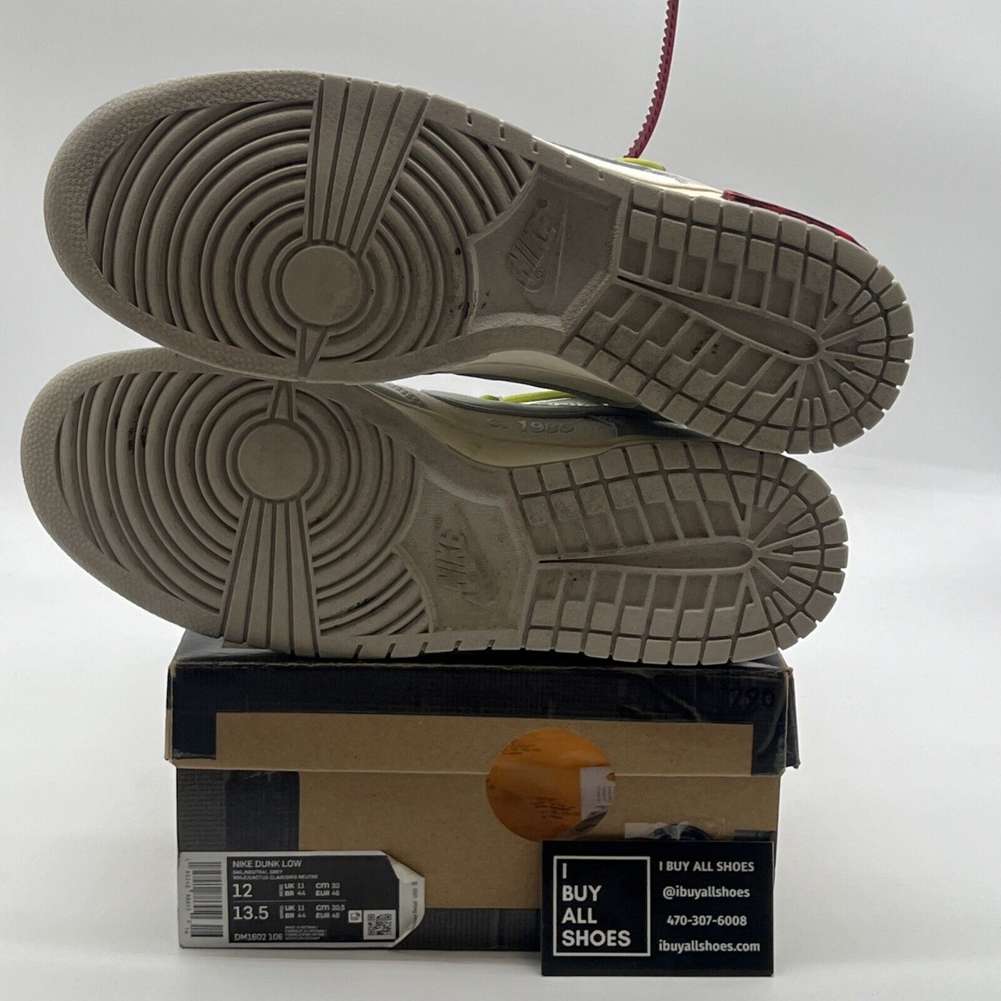 Size 12 - Nike Off-White x Dunk Low Lot 08 of 50 (DM1602-106)