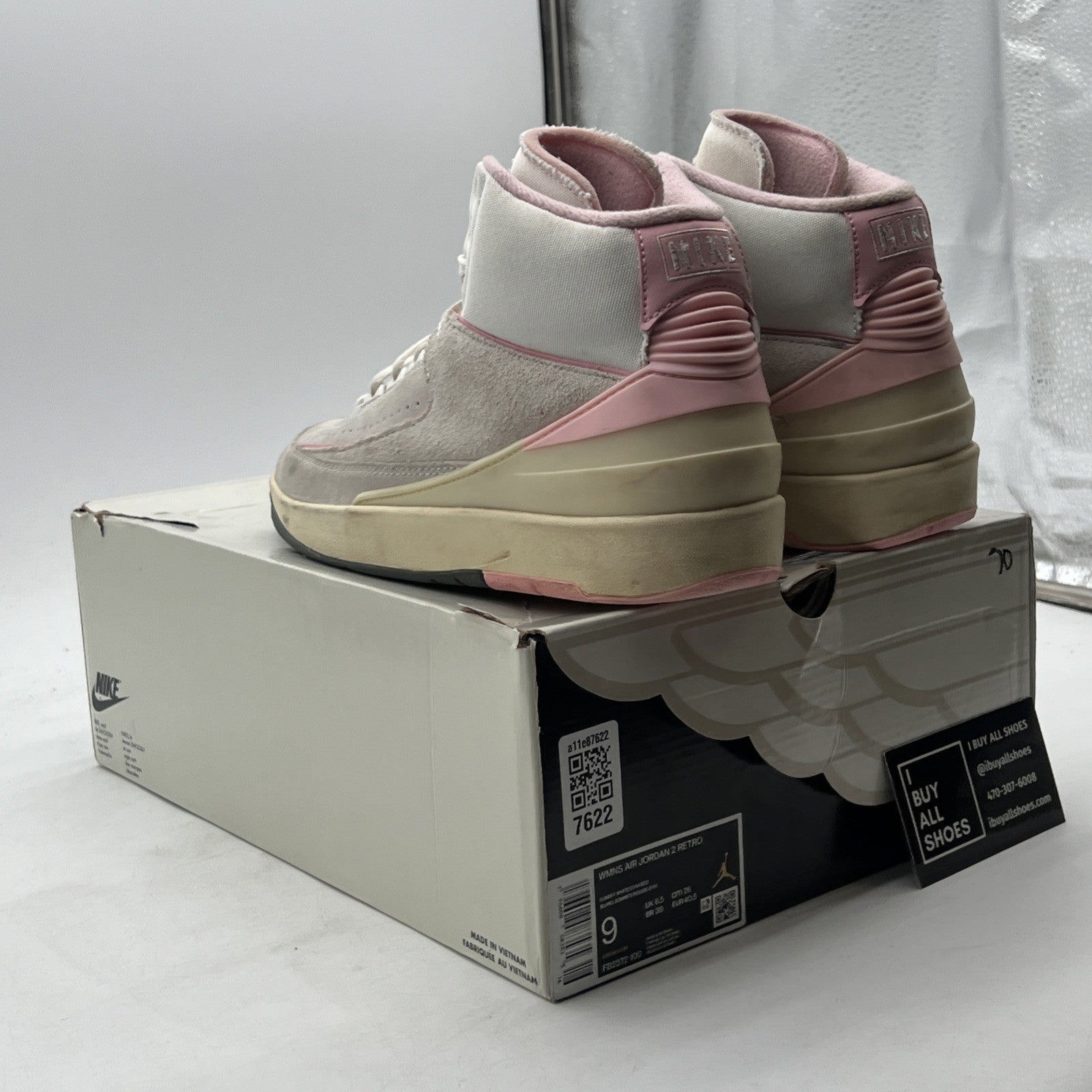 Size 9 - Air Jordan 2 Retro Soft Pink W (FB2372-100)