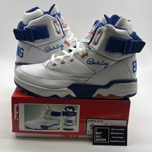 Size 13 - Patrick Ewing 33 Hi White Royal Orange (1VB90014-136)