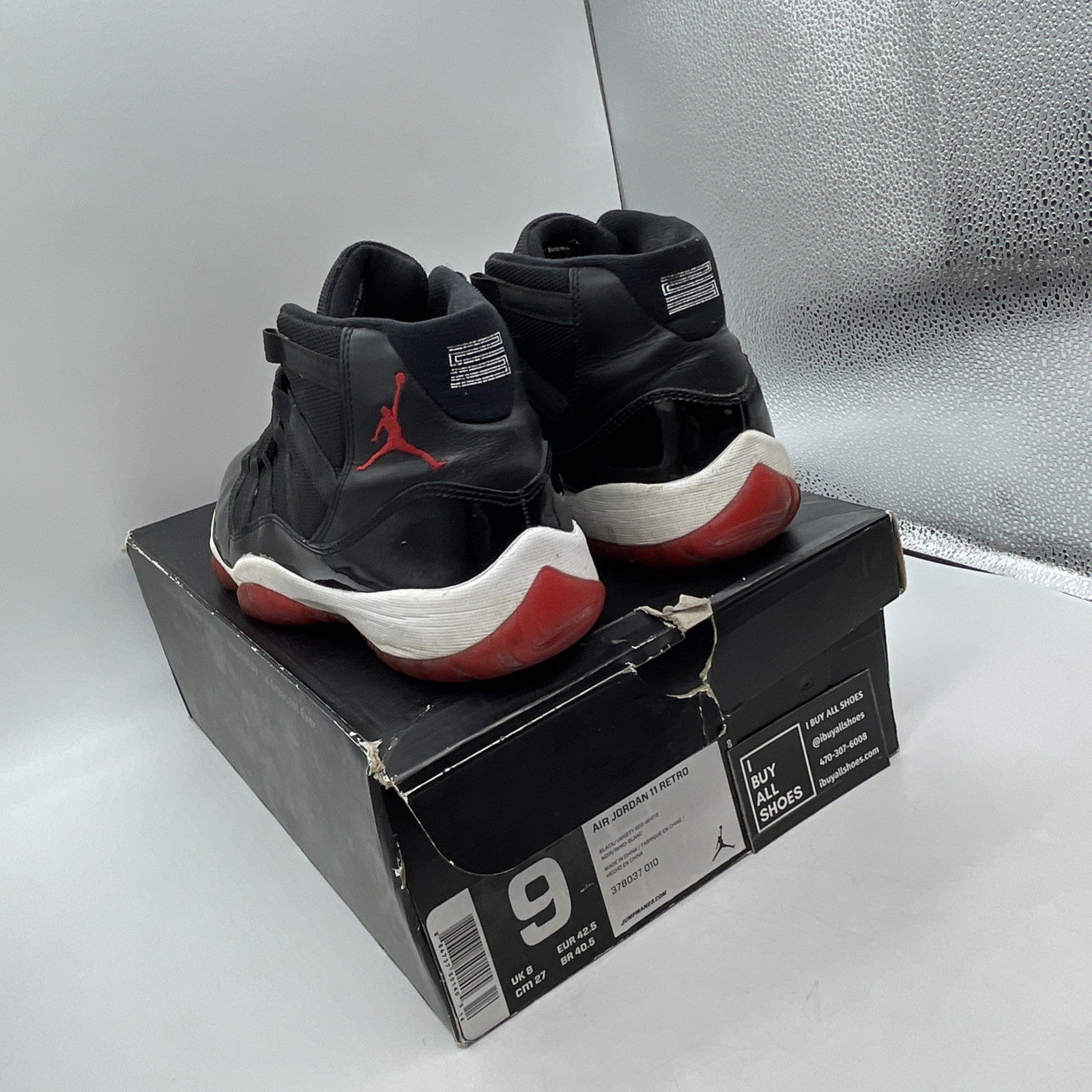 Size 9 - Air Jordan 11 Retro Bred 2012 (378037-010)