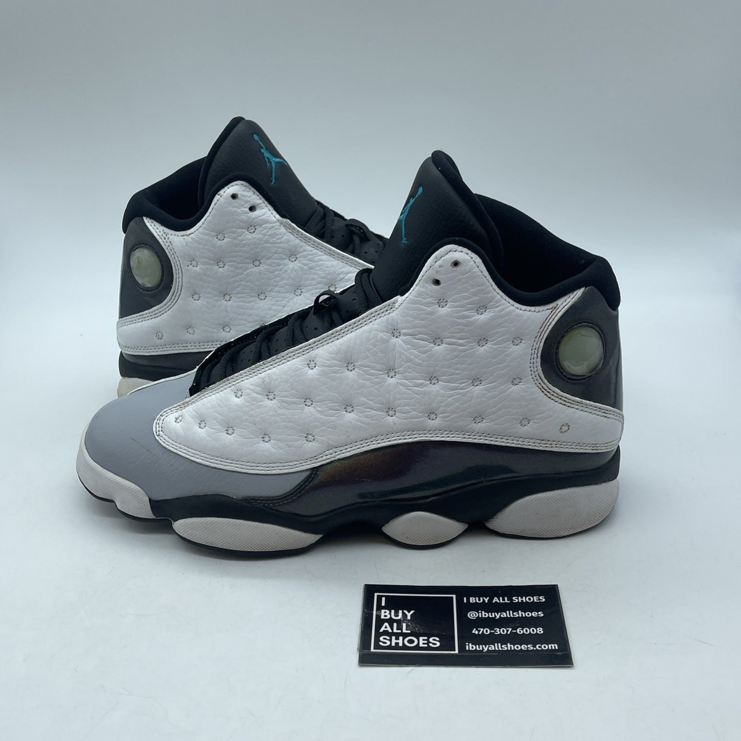 Size 8.5 - Air Jordan 13 Retro Barons White Leather Black (414571-115)