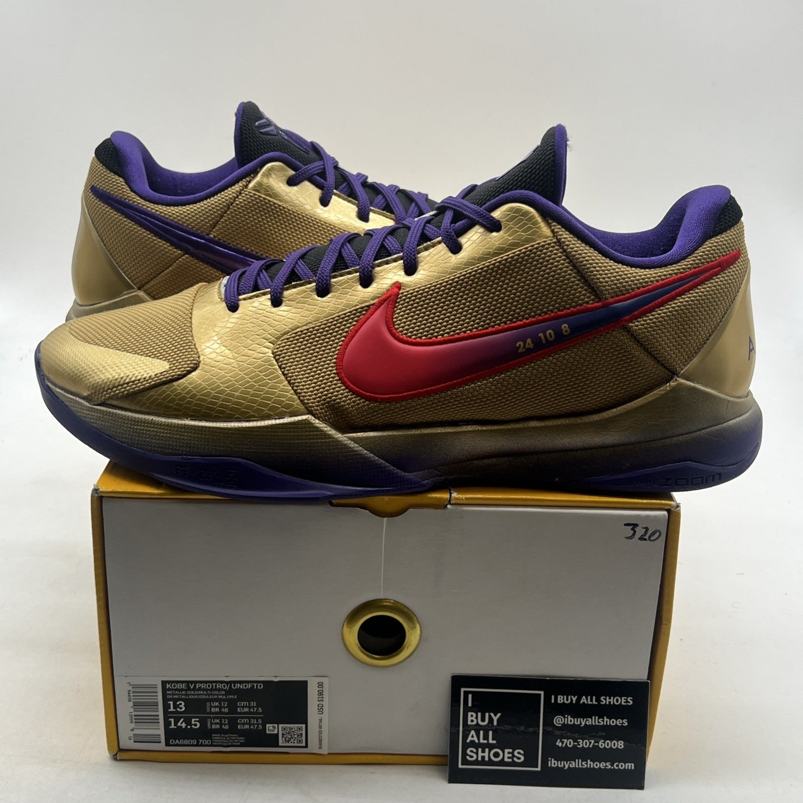 Size 13 - Nike Zoom Kobe 5 Protro x Undefeated Hall Of Fame (DA6809-700)