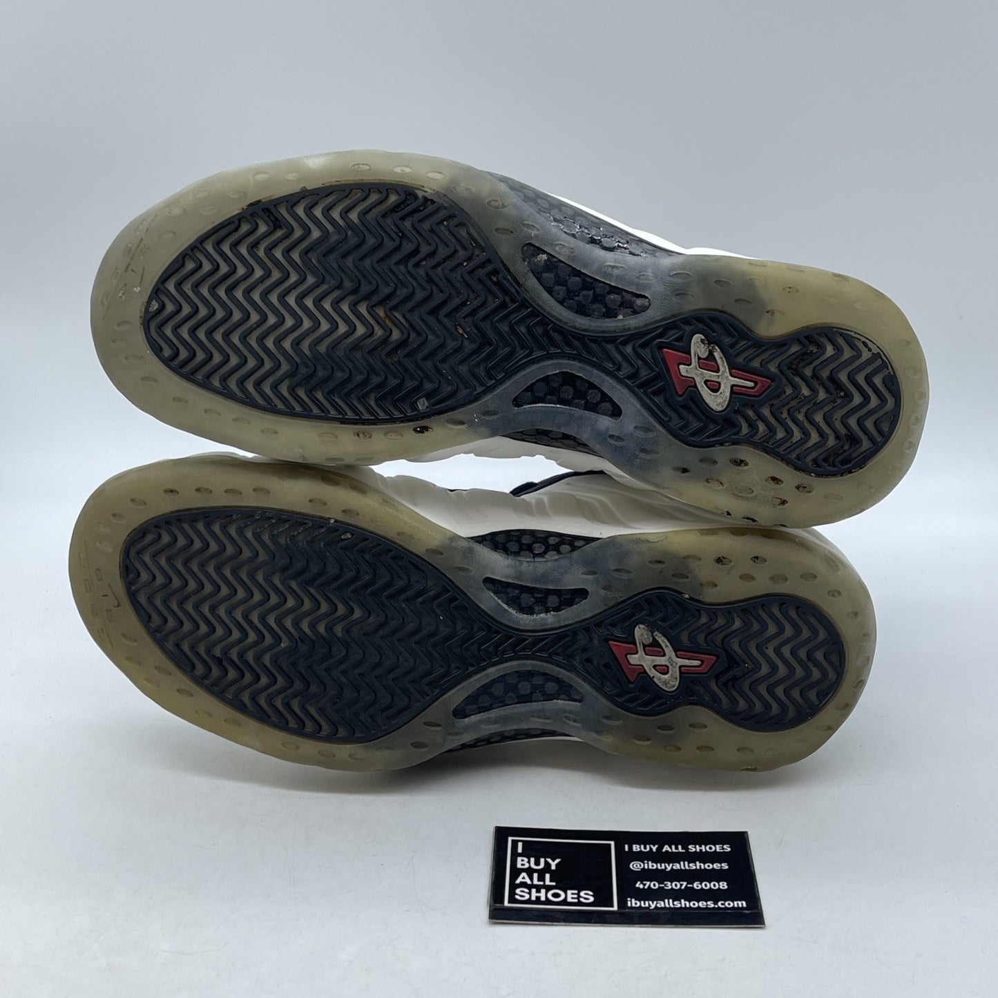 Size 10 - Nike Air Foamposite One PRM Olympic White Blue Suede (575420-400)