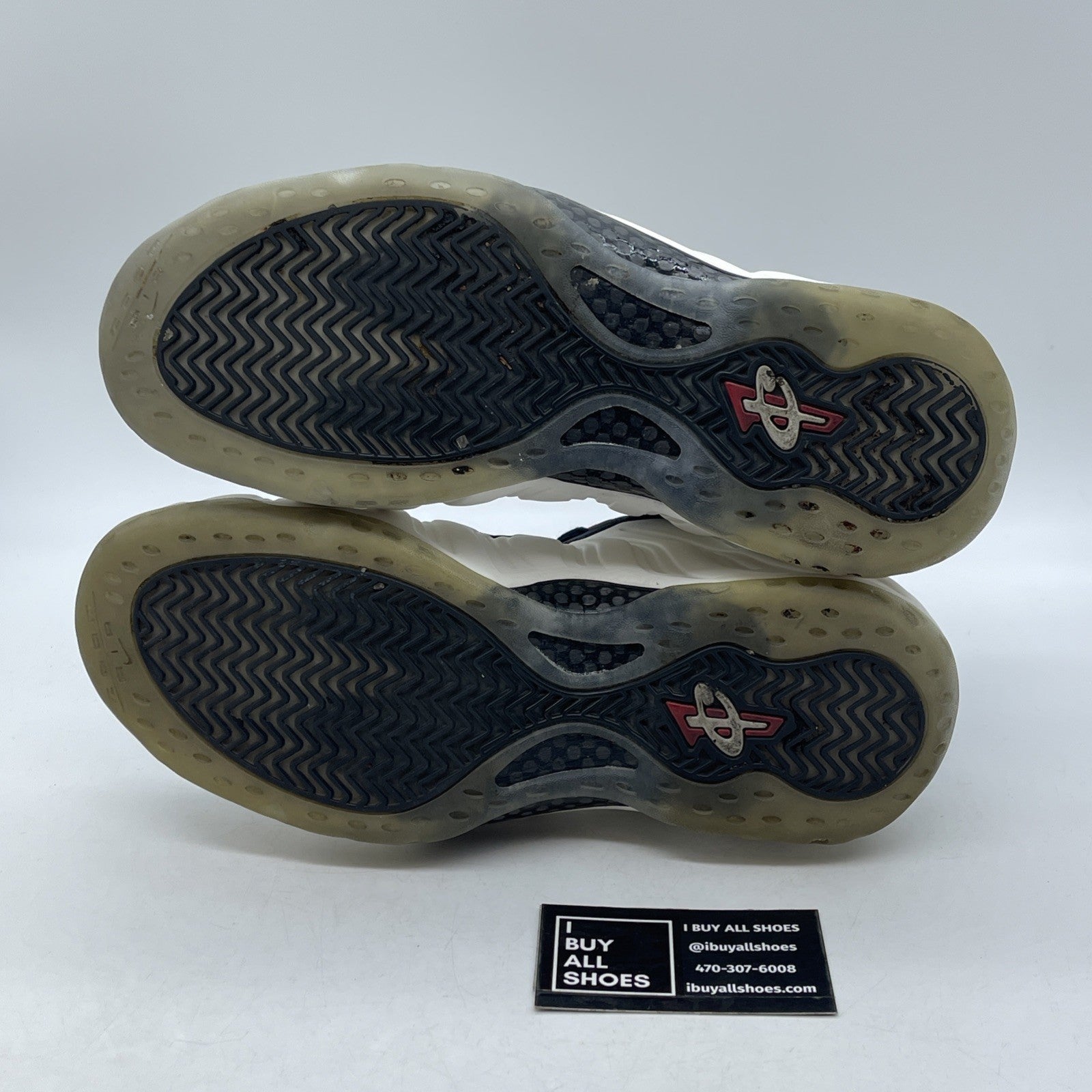 Size 10 - Nike Air Foamposite One PRM Olympic White Blue Suede (575420-400)