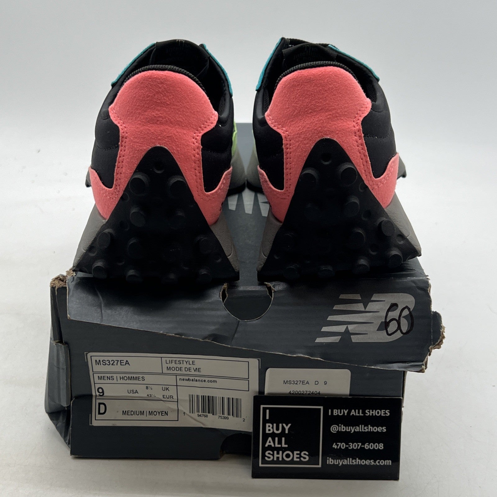 Size 9 - New Balance 327 Black Multi-Color (MS327EA)
