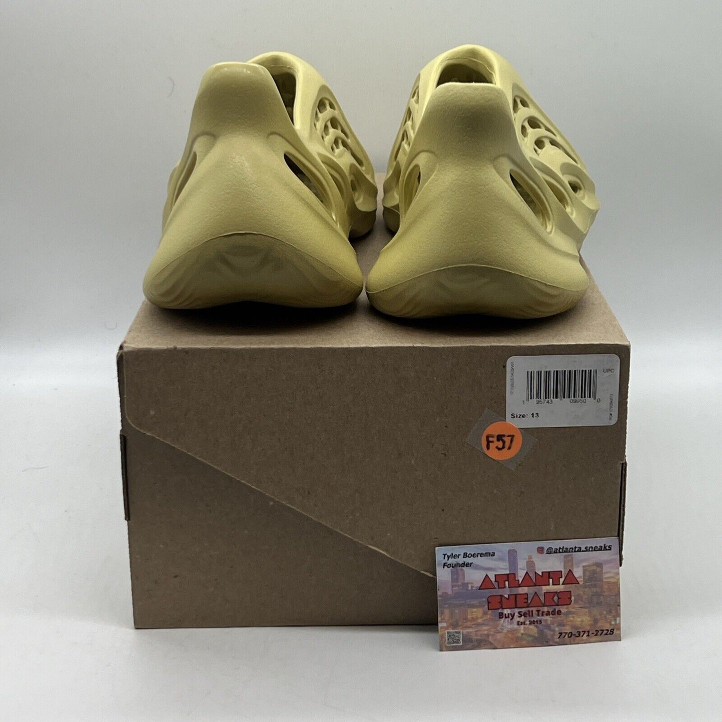 Size 13 - adidas Yeezy Foam RNNR Sulfur GV6775 Brand New Og All