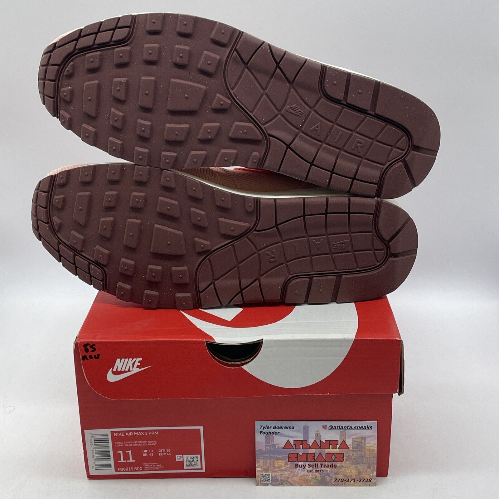 Size 11 - Nike Air Max 1 Premium Coral Stardust Corduroy Suede (FB8915-600)