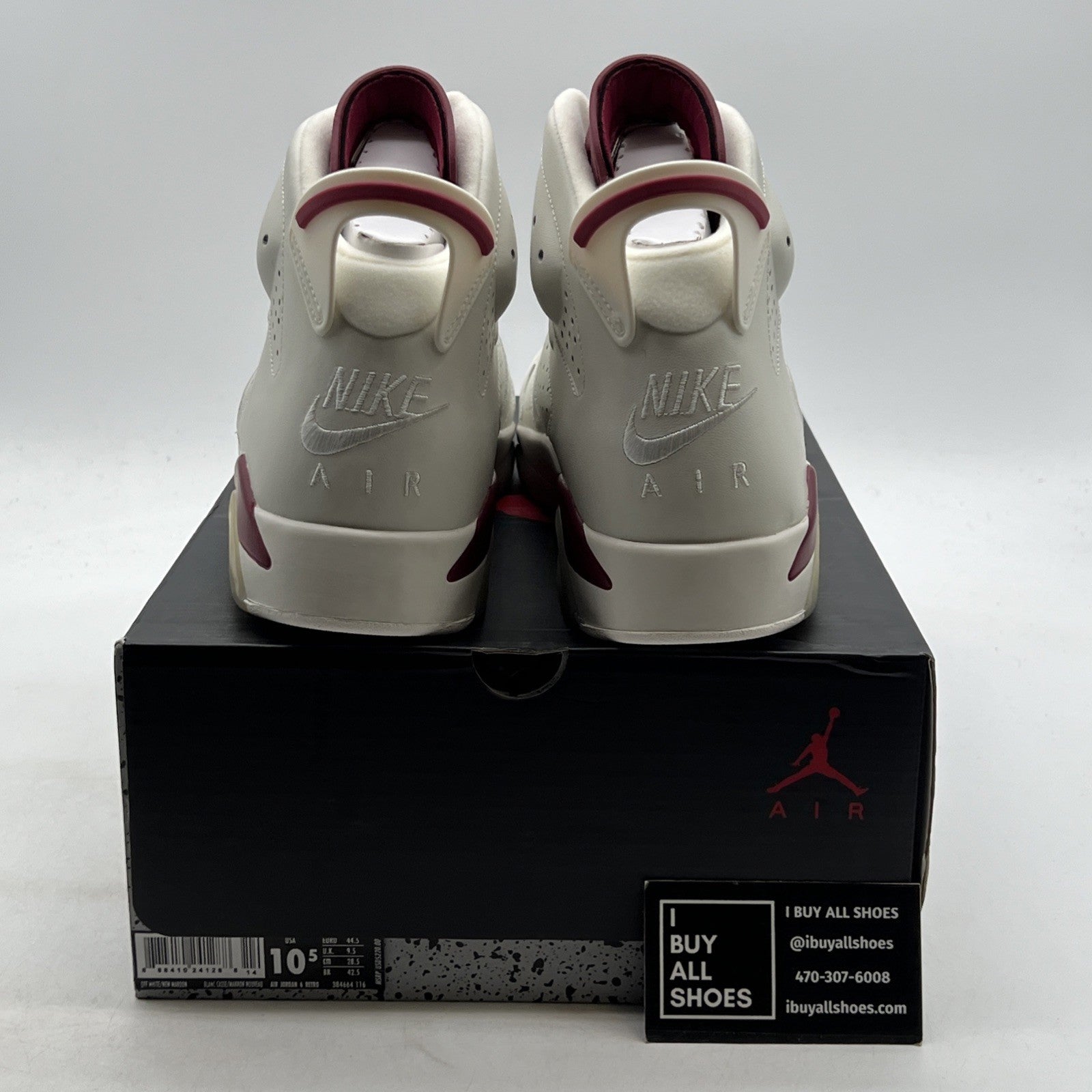 Size 10.5 - Air Jordan 6 Retro 2015 Maroon (384664-116)