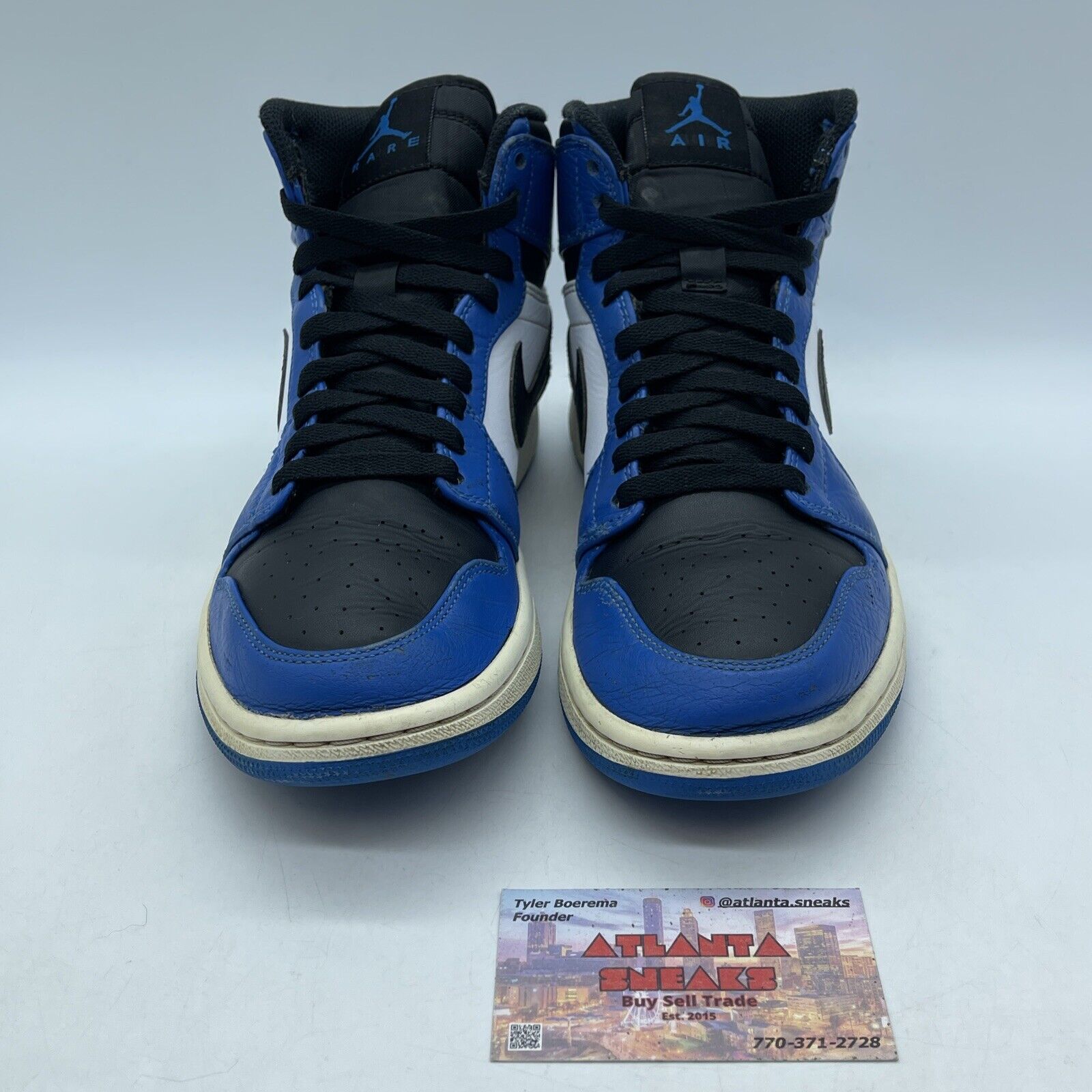 Size 8 - Air Jordan 1 Rare Air Soar Blue Black White Leather (332550-400)