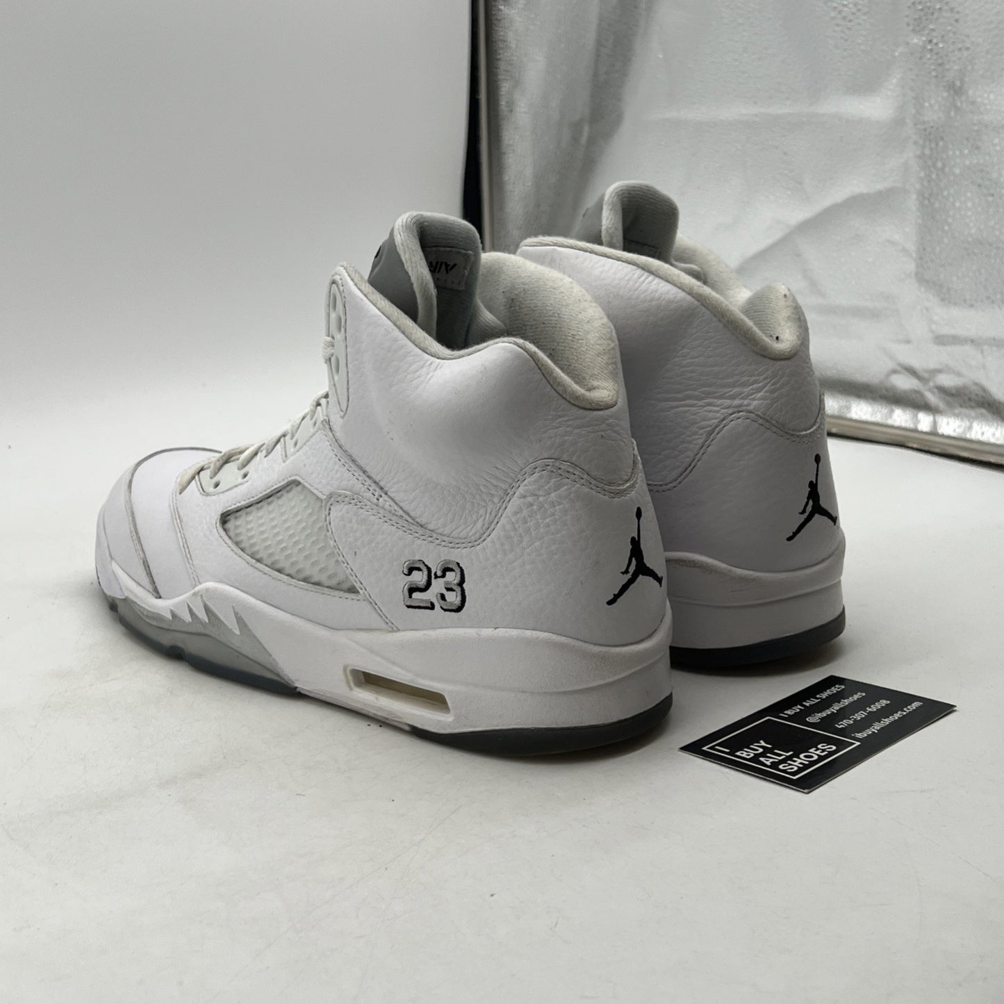 Size 11.5 - Air Jordan 5 Retro 2015 White Metallic (136027-130)