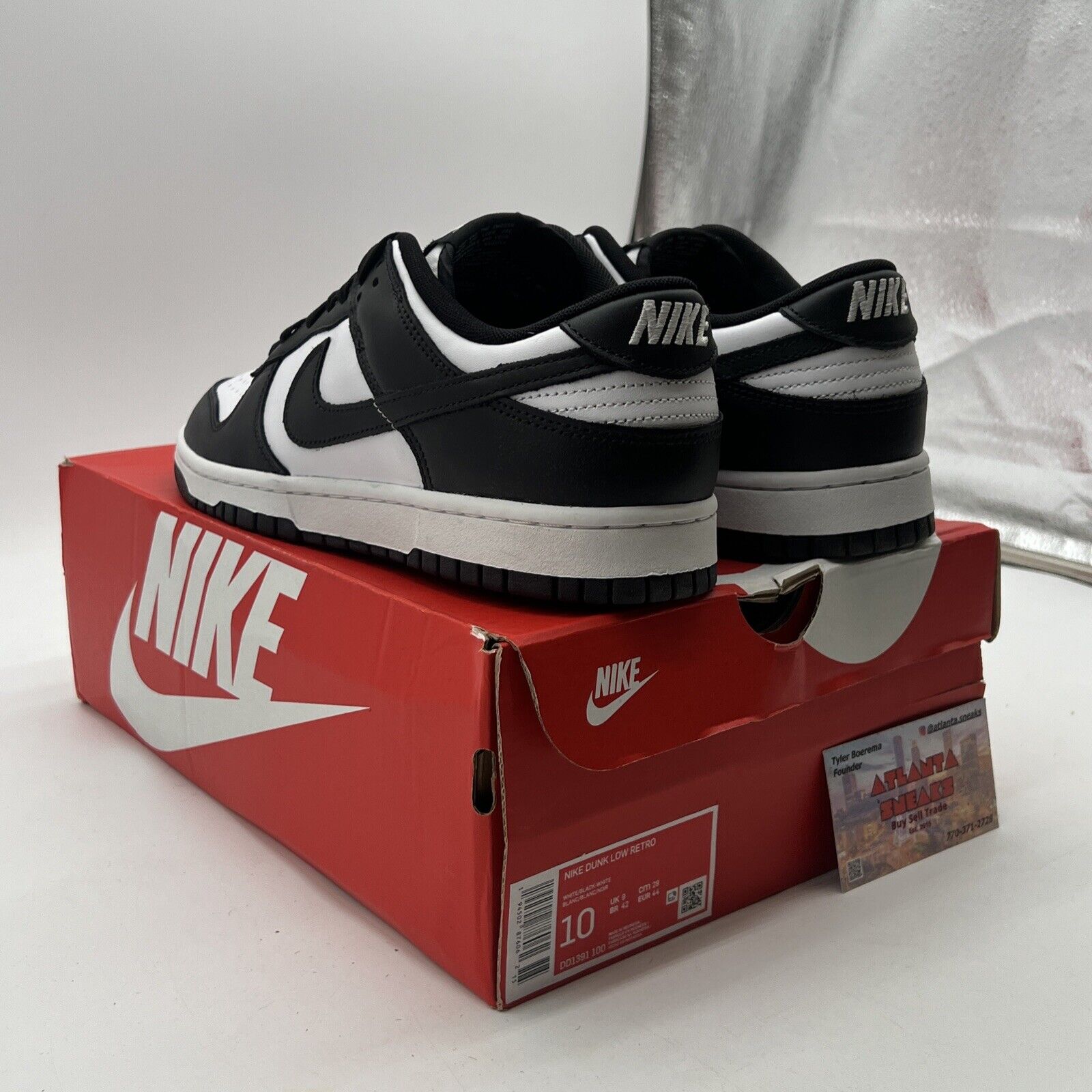 Size 10 - Nike Dunk Low Black White (DD1391-100)