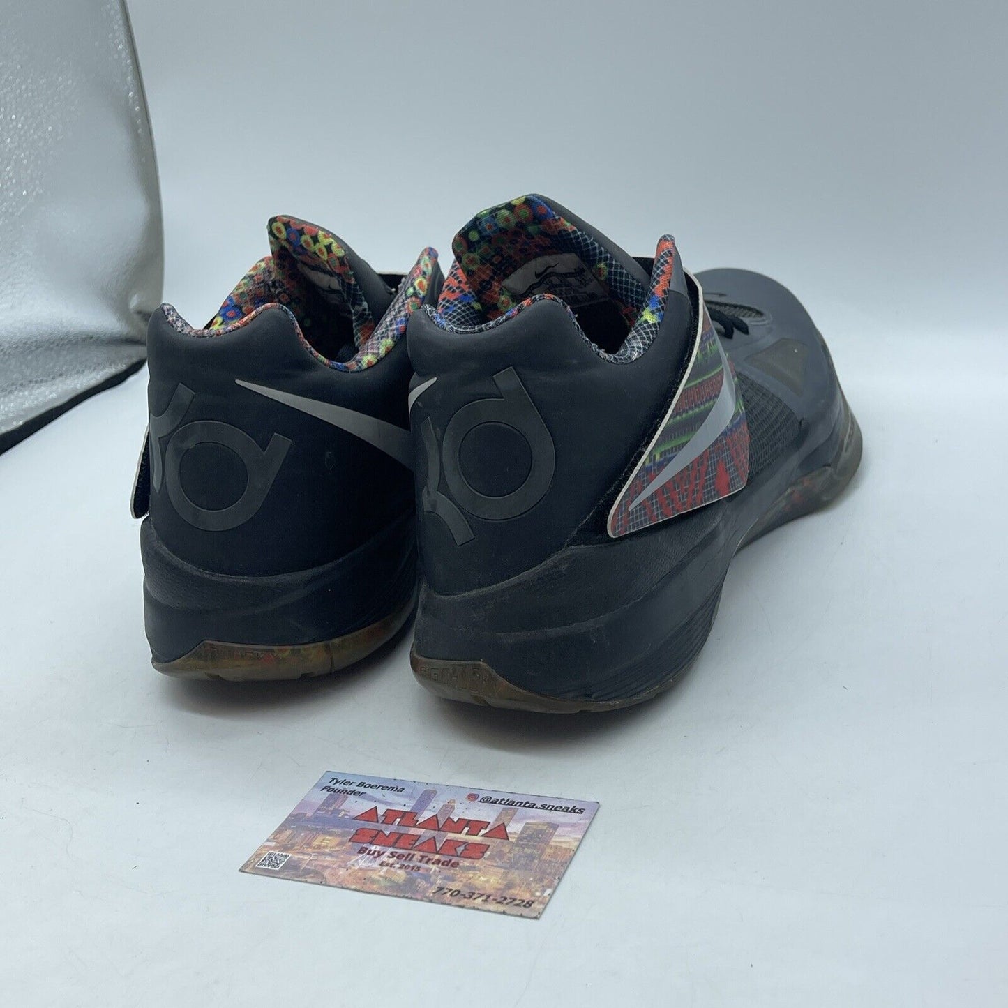 Size 13 - Nike Zoom KD 4 BHM Black Grey Leather Suede (530960-001)