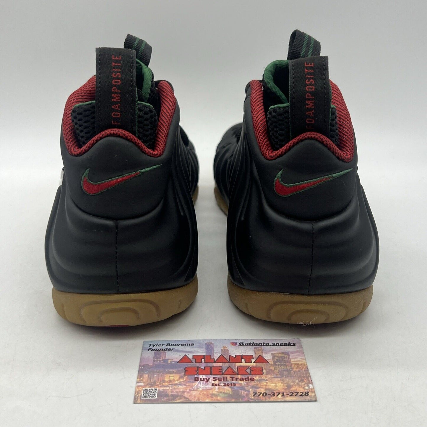 Size 10 - Nike Foamposite Pro Gucci Red Green Black Gum (624041-004)