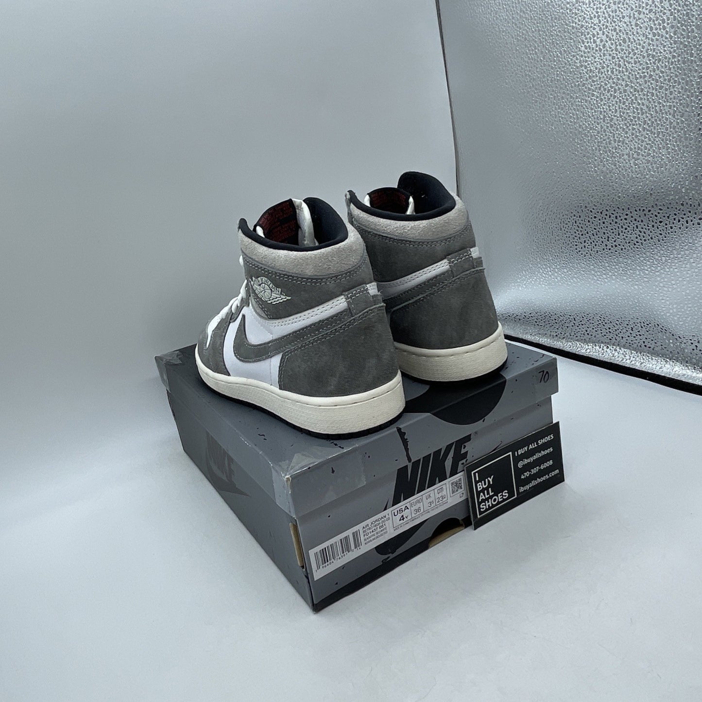 Size 4Y (GS) - Air Jordan 1 High Retro OG Washed Black (FD1437-051)