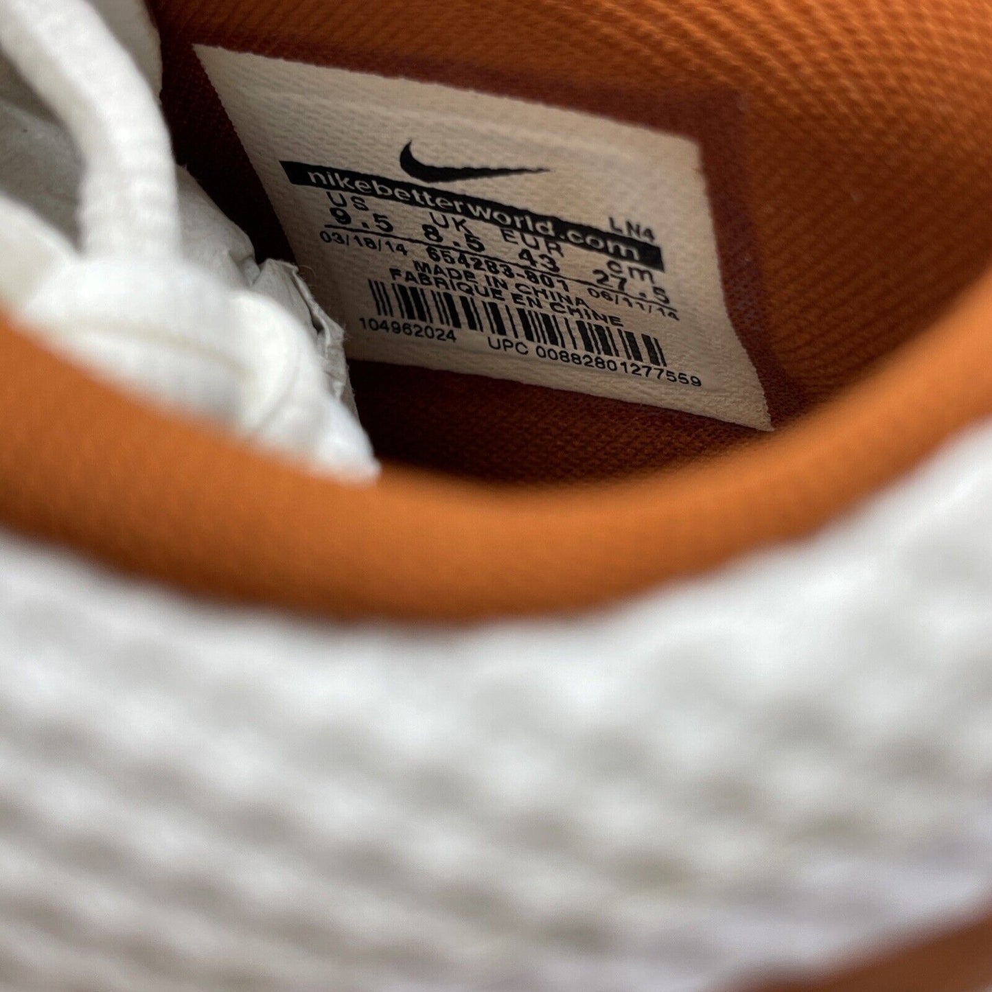 Size 9.5 - Nike Lunar TR1 Texas brown White  Suede leather (654283-801)