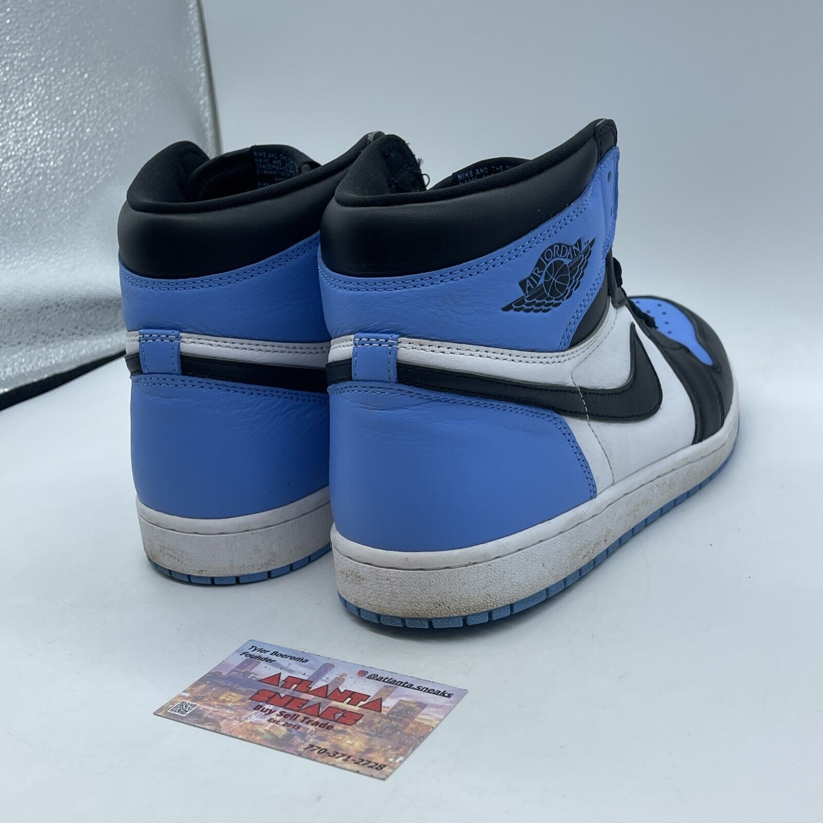Size 11 - Jordan 1 Retro OG High UNC Toe Black White Leather (DZ5485-400)