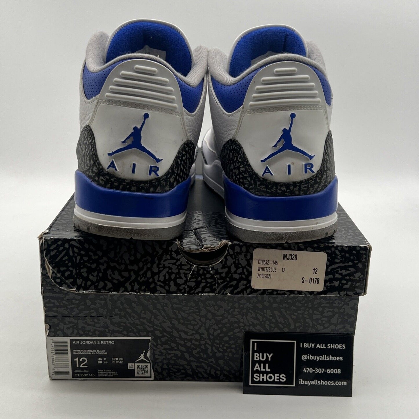 Size 12 - Air Jordan 3 Retro Mid Racer Blue (CT8532-145)
