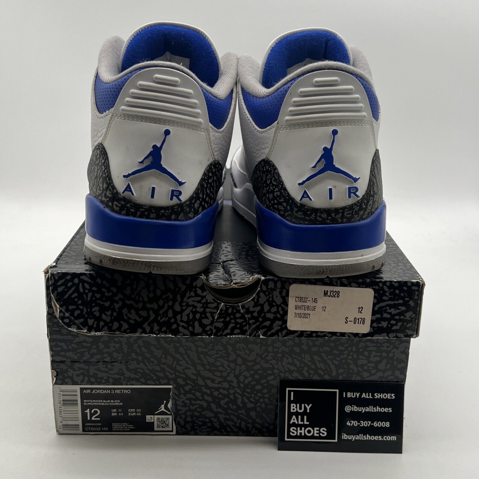 Size 12 - Air Jordan 3 Retro Mid Racer Blue (CT8532-145)