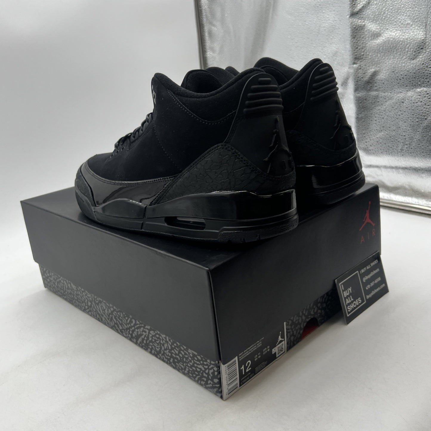 Size 12 - Air Jordan 3 Retro 2025 Black Cat (CT8532-001)