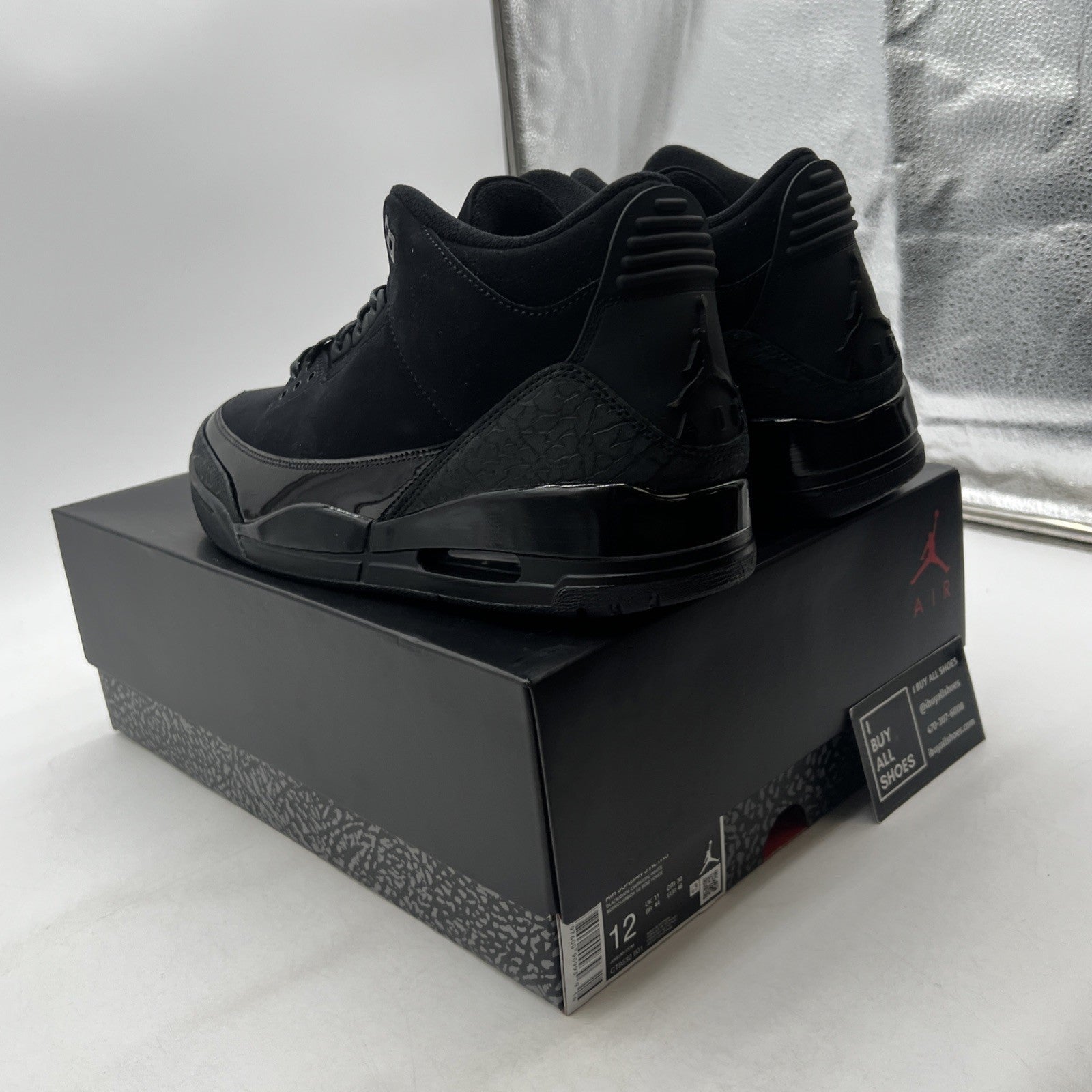 Size 12 - Air Jordan 3 Retro 2025 Black Cat (CT8532-001)