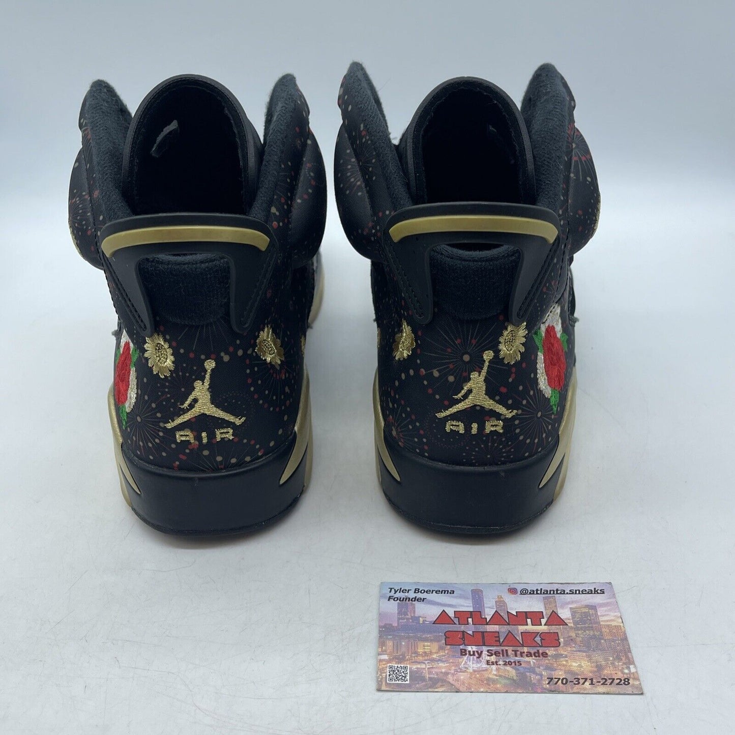 Size 9.5 - Air Jordan 6 Retro Chinese New Year Black Gold Red (AA2492-021)