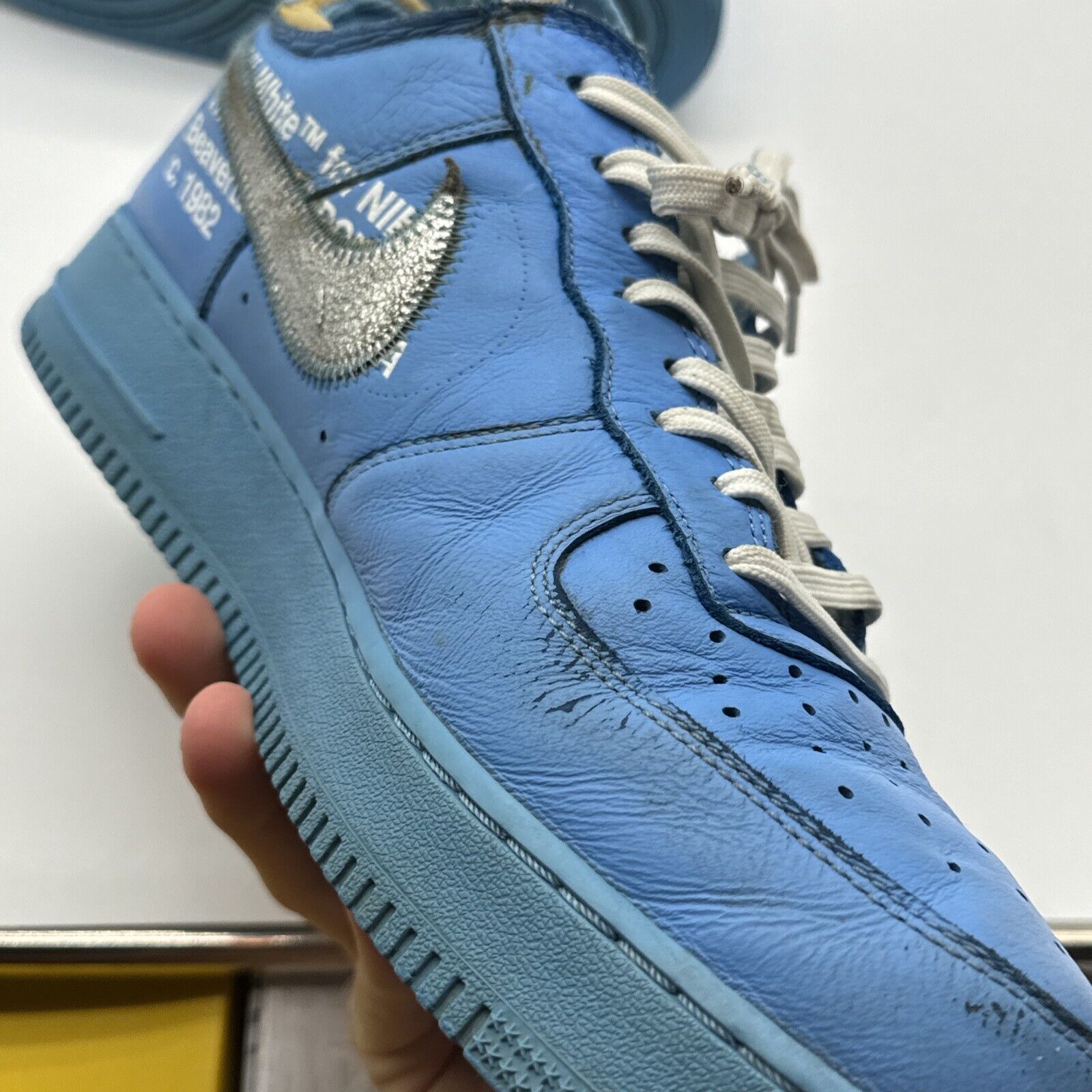 Size 11.5 - Nike Air Force 1 Low '07 x Off-White MCA Blue UNC Lowest On Market!