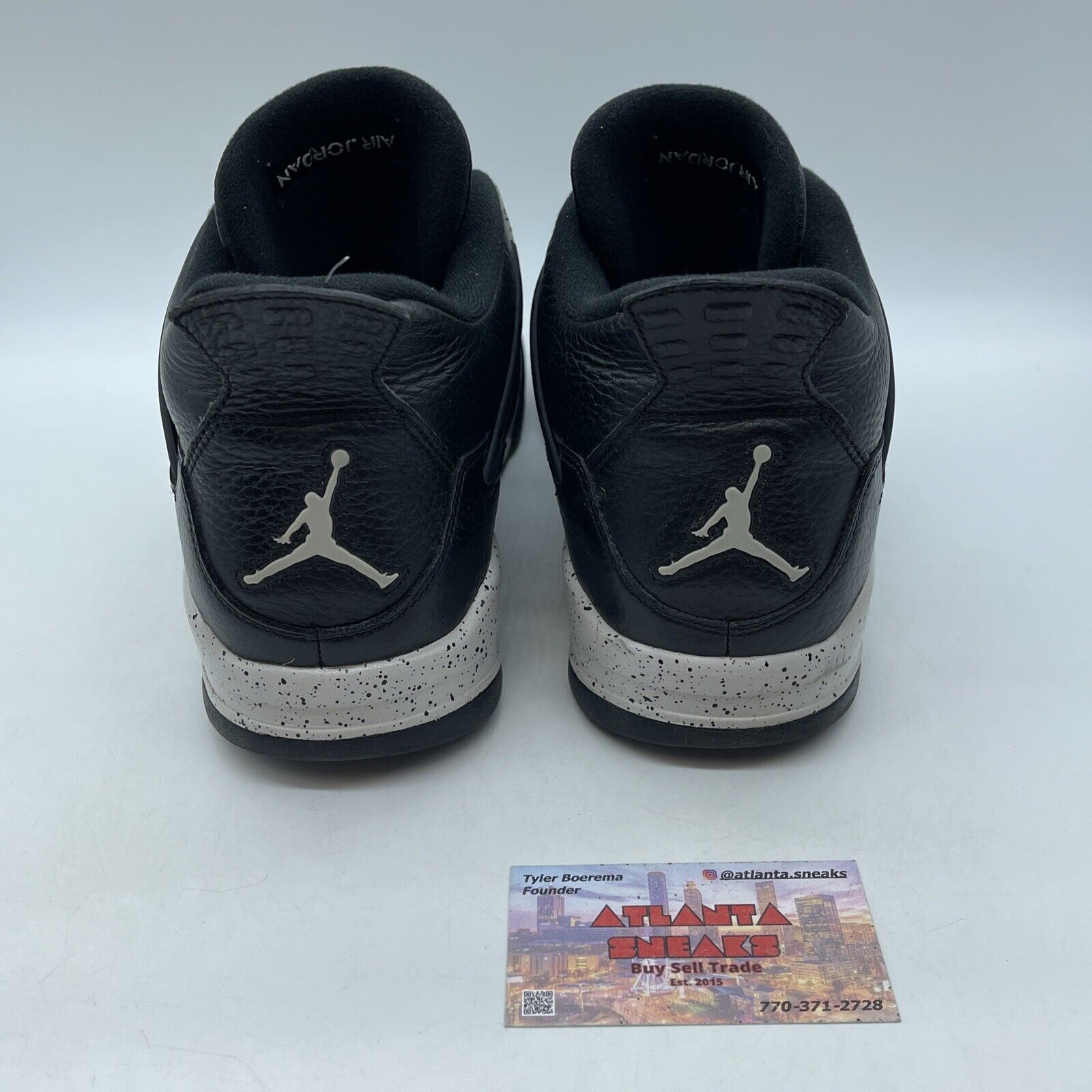 Size 13 - Jordan 4 Retro LS oreo 2015 Black White Grey Leather (314254-003)