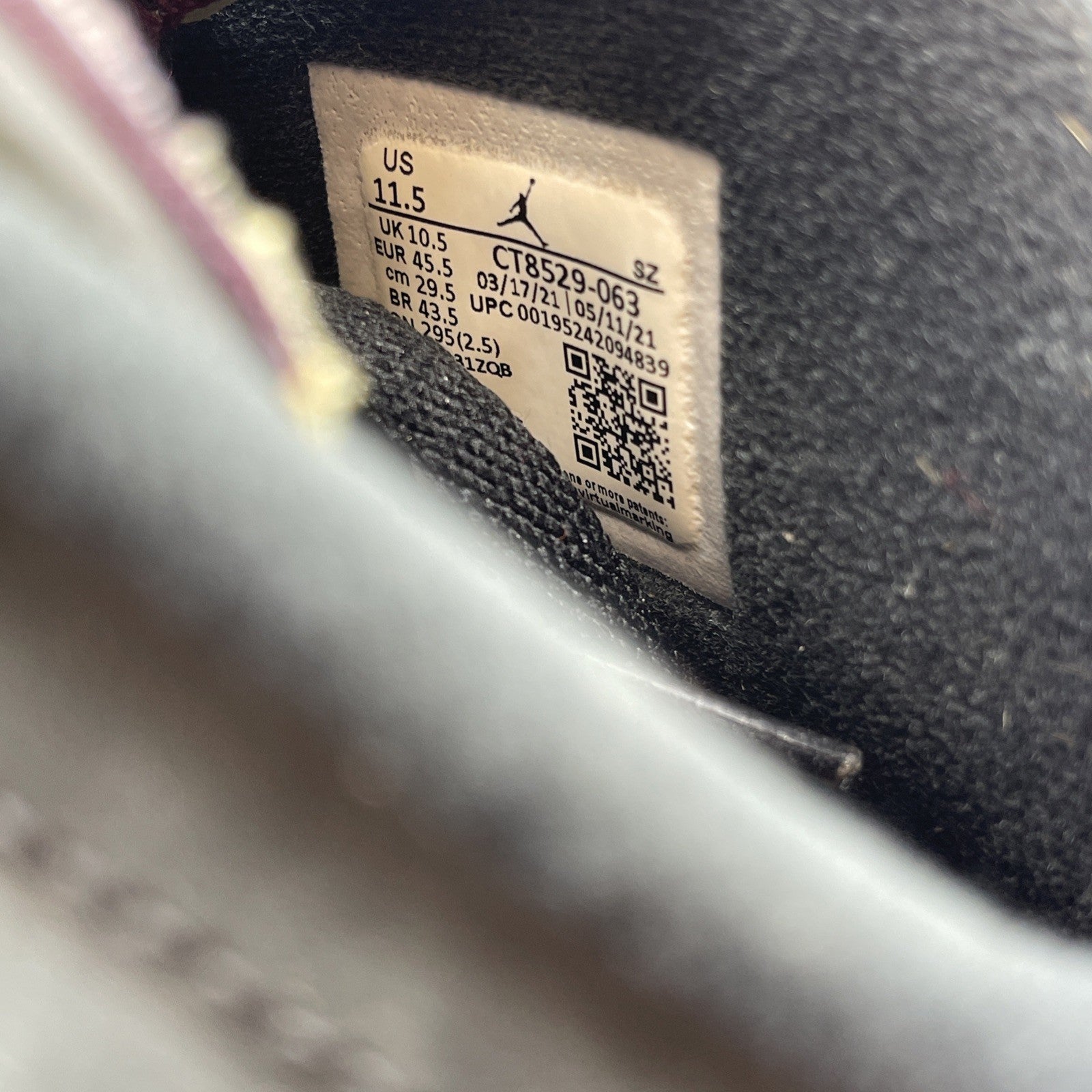 Size 11.5 - Air Jordan 6 Bordeaux Grey Suede (CT8529-063)
