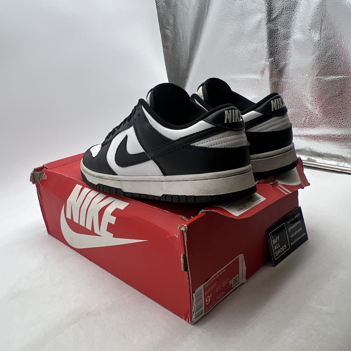 Size 9.5 - Nike Dunk Low Black White (DD1391-100)