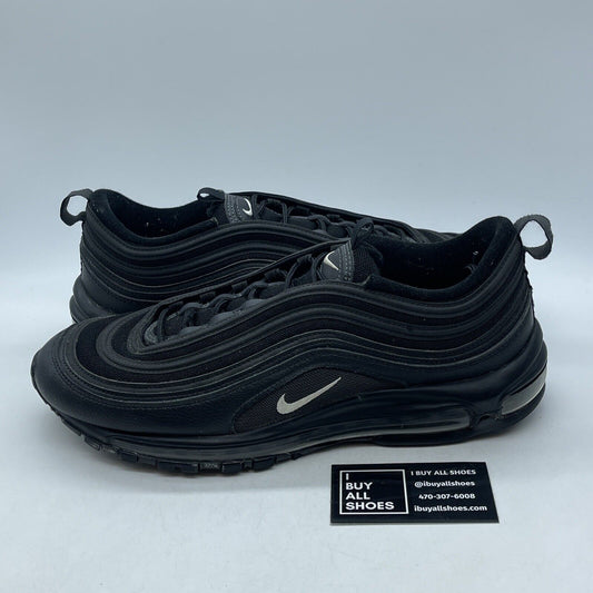 Size 12 - Nike Air Max 97 Black Terry Cloth Blue Suede Leather (921826-015)