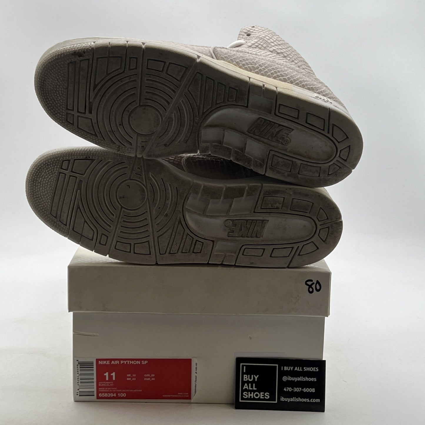 Size 11 - Nike Air Python White (658394-100)