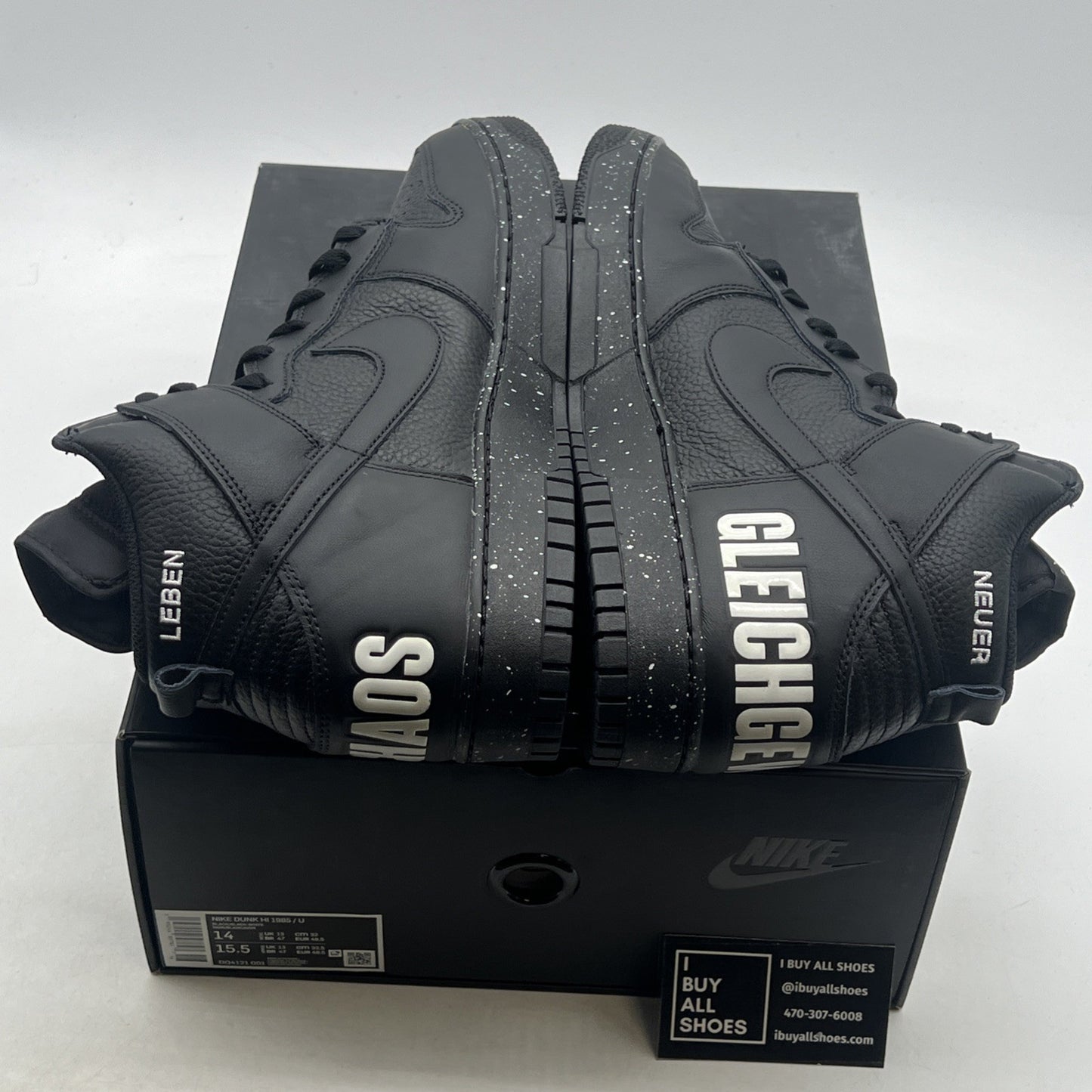 Size 14 - Nike Undercover x Dunk 1985 High Chaos - Black (DQ4121-001)