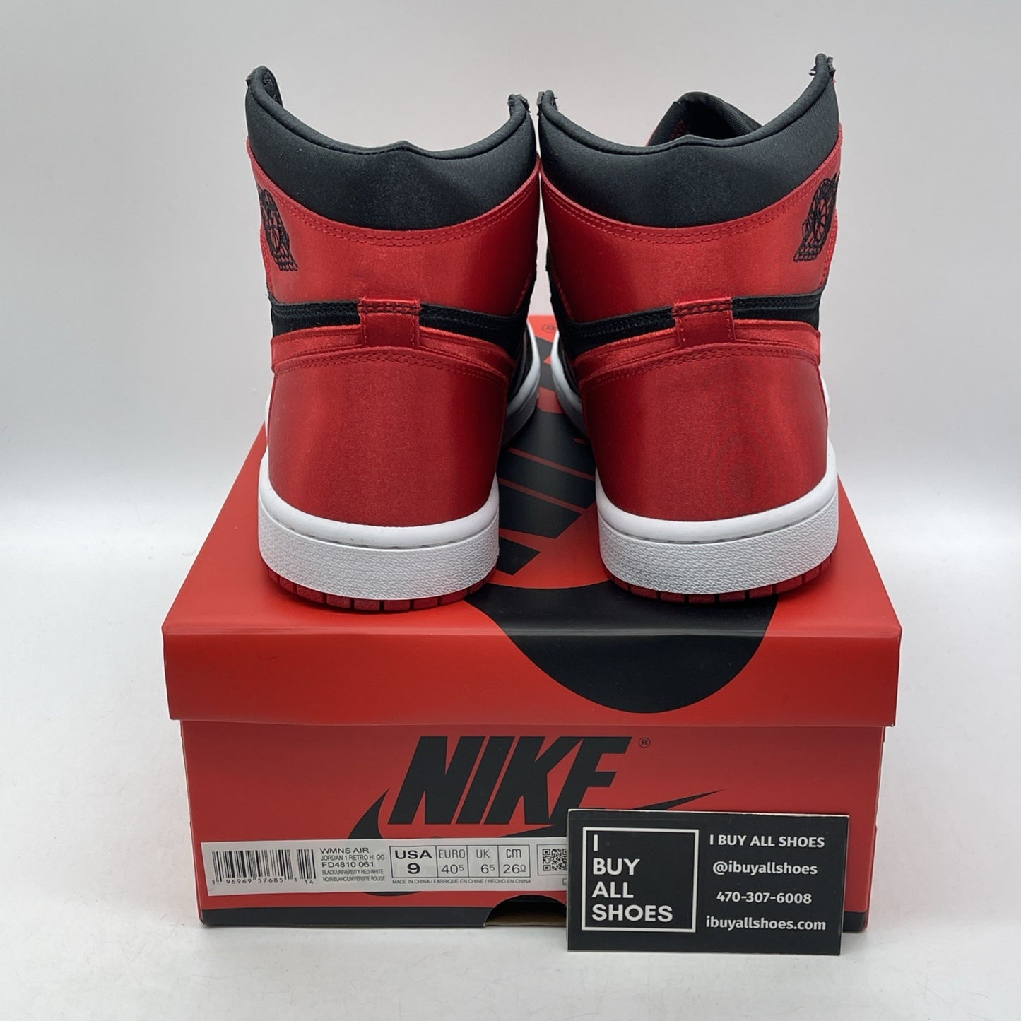 Size 9W - Air Jordan 1 Retro OG 2023 High Satin Bred Black Red (FD4810-061)