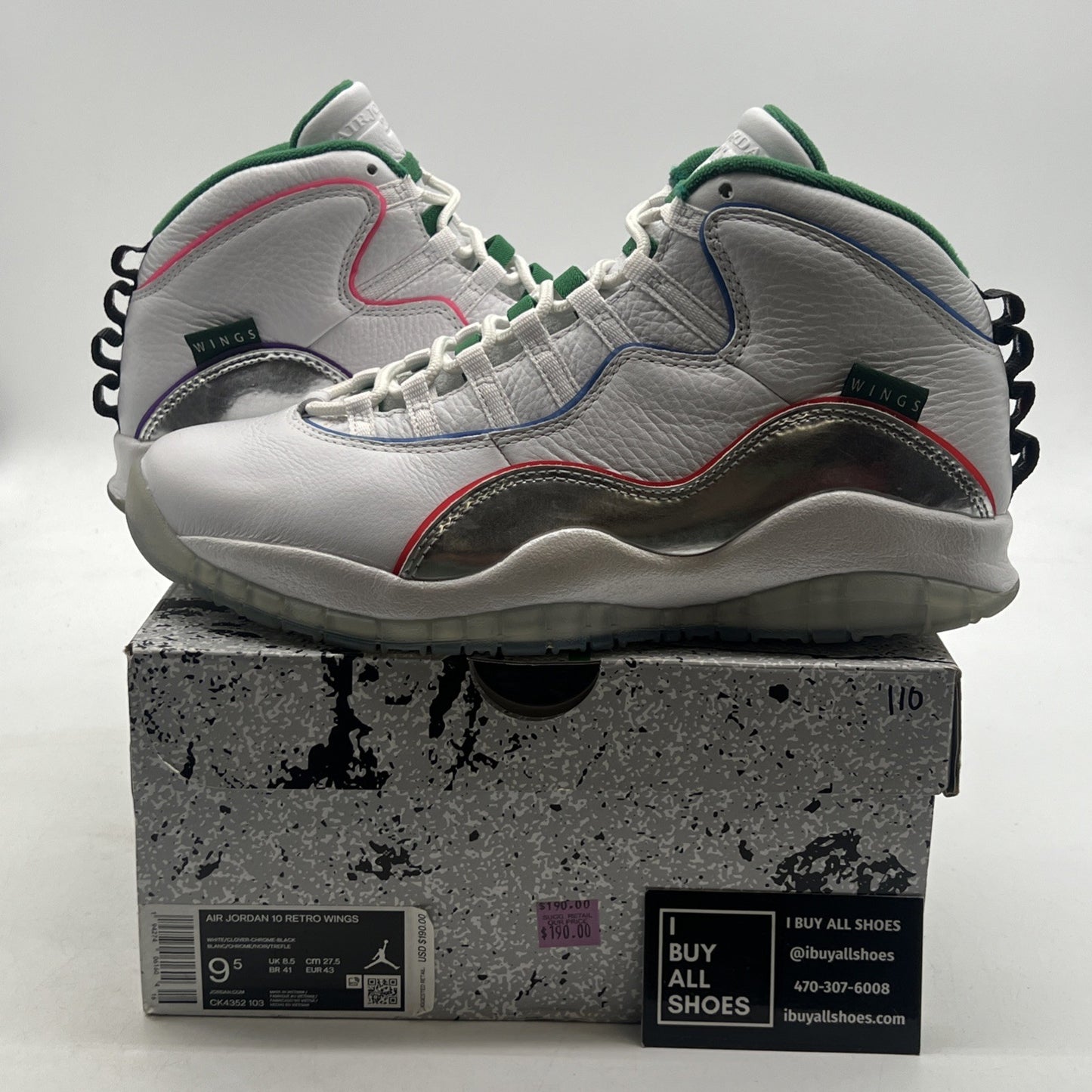 Size 9.5 - Air Jordan 10 Retro Wings (CK4352-103)
