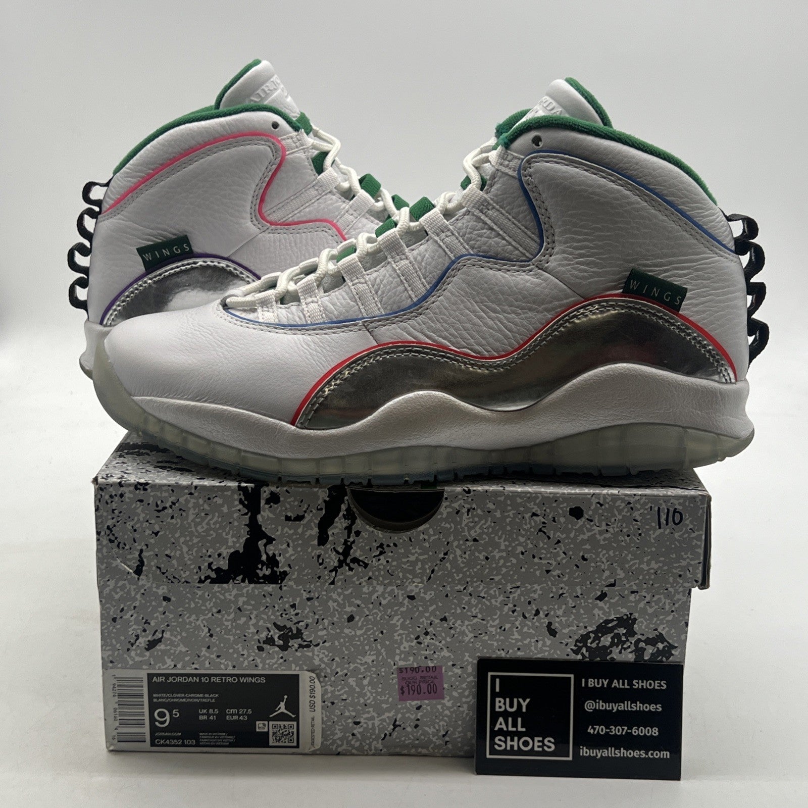 Size 9.5 - Air Jordan 10 Retro Wings (CK4352-103)