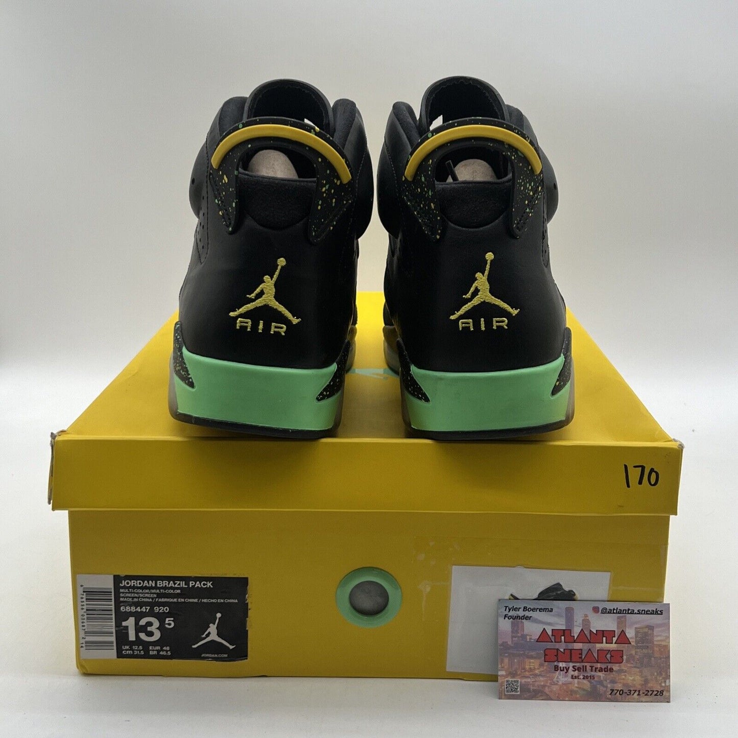 Size 13.5 - Air Jordan 6 Retro x CP3.III Brazil Pack Black Yellow (688446-020)