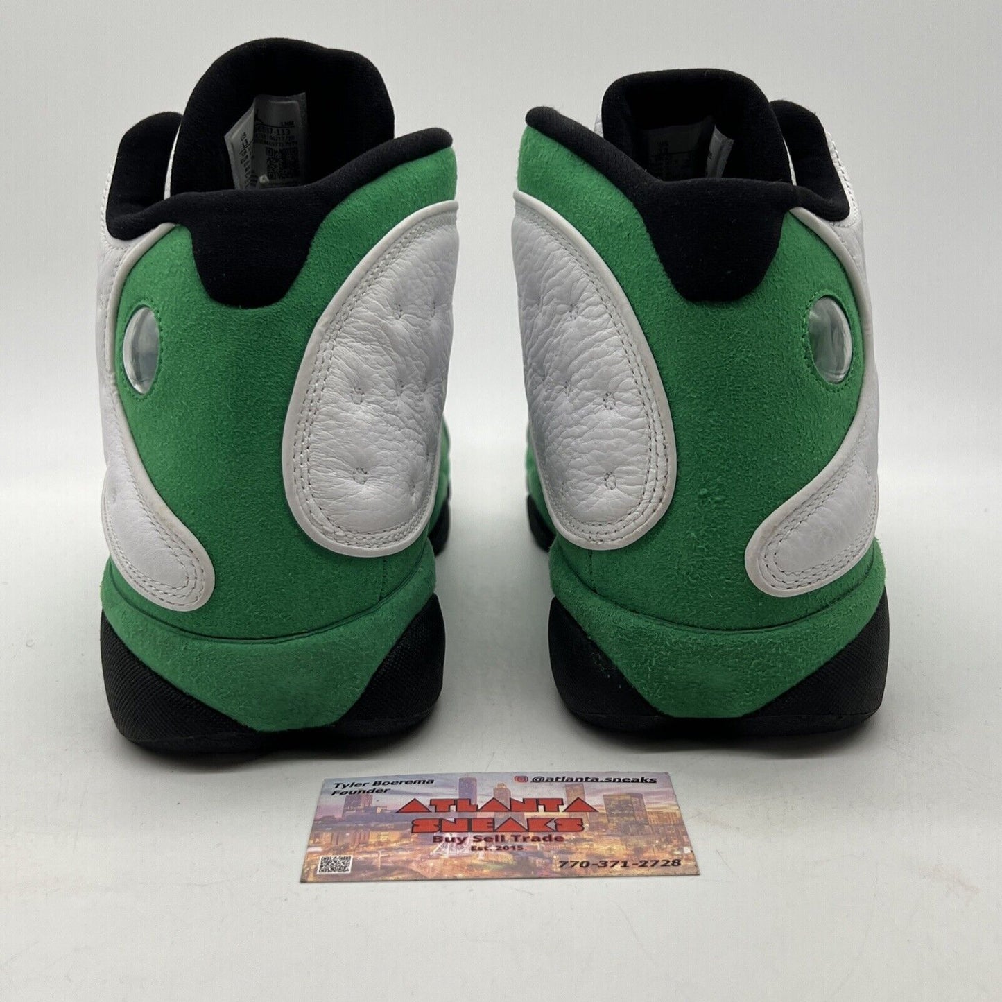 Size 13 - Jordan 13 Retro Lucky Green 2020 - DB6537-113 Black White Leather