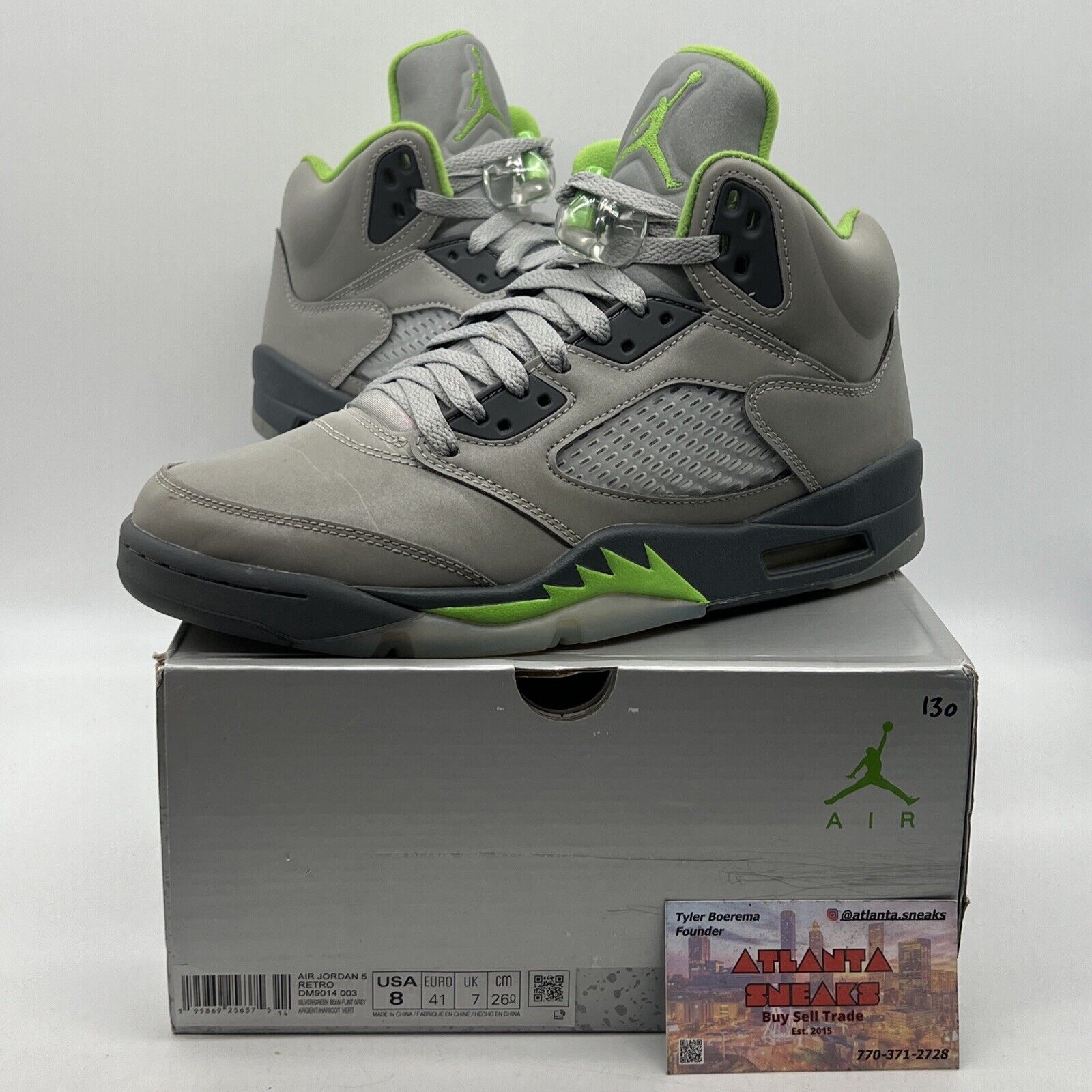 Size 8 - Jordan 5 Retro Green Bean Grey Icey (DM9014-003)