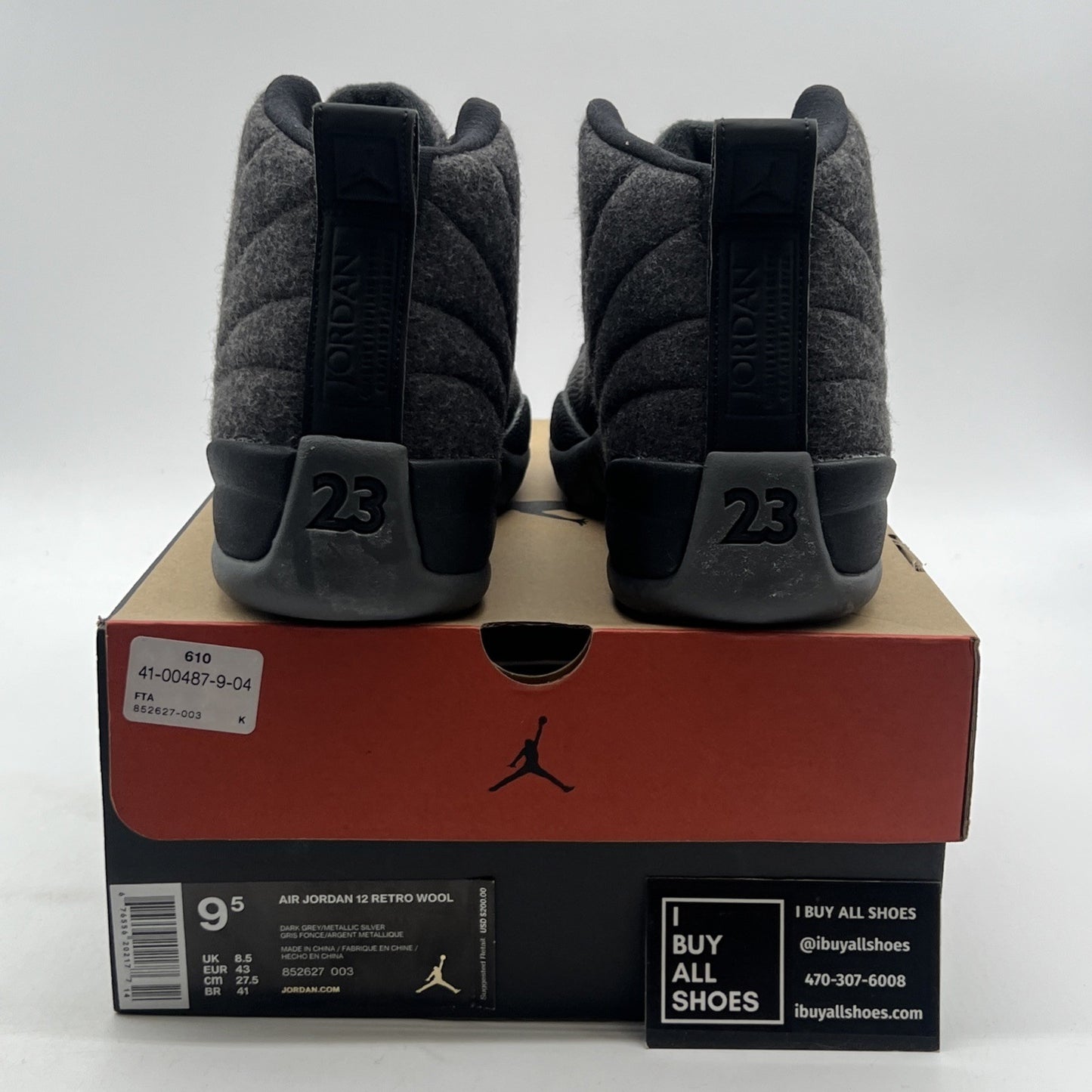 Size 9.5 - Air Jordan 12 Retro Wool (852627-003)