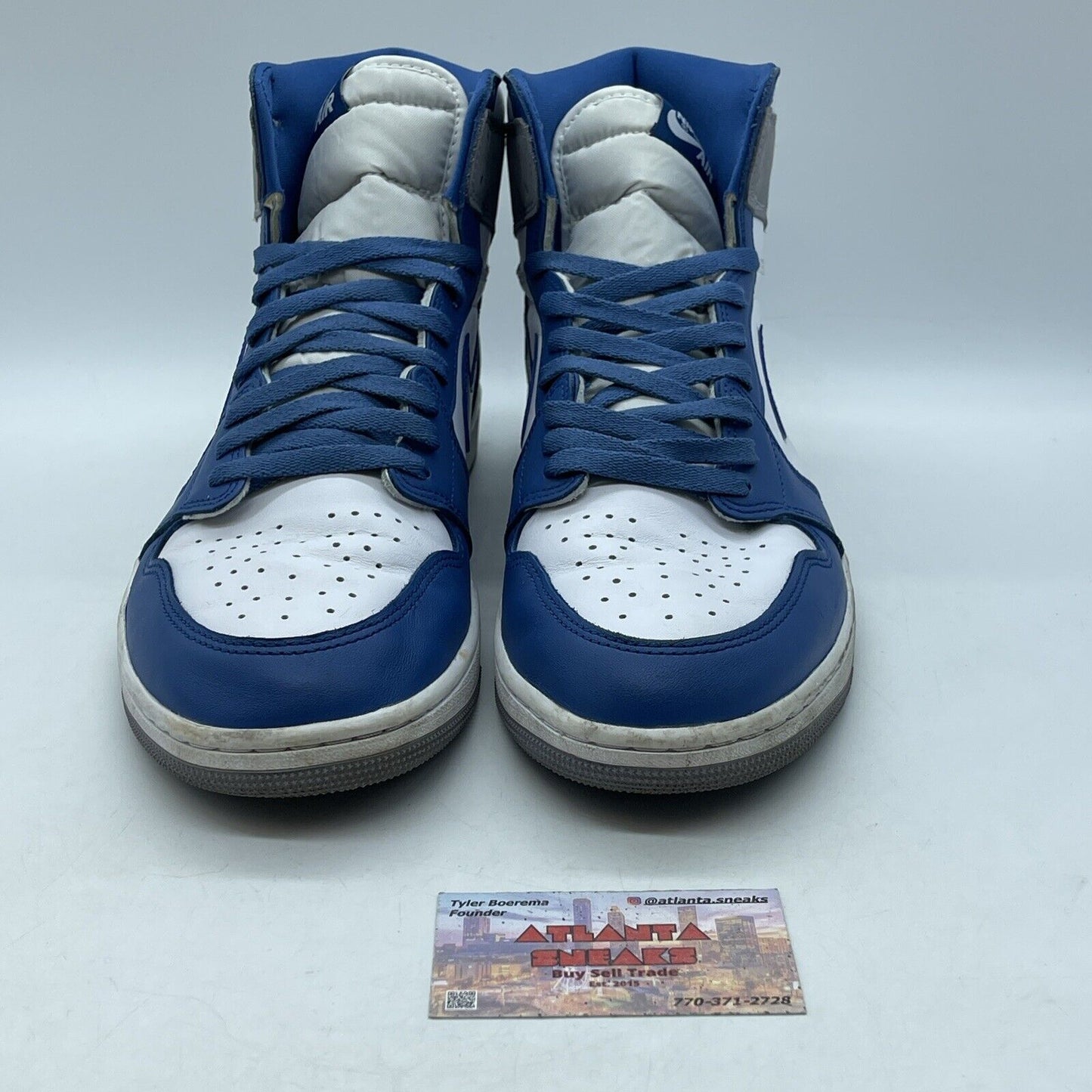 Size 13 - Jordan 1 Retro OG High True Blue White Leather Grey Suede (DZ5485-410)